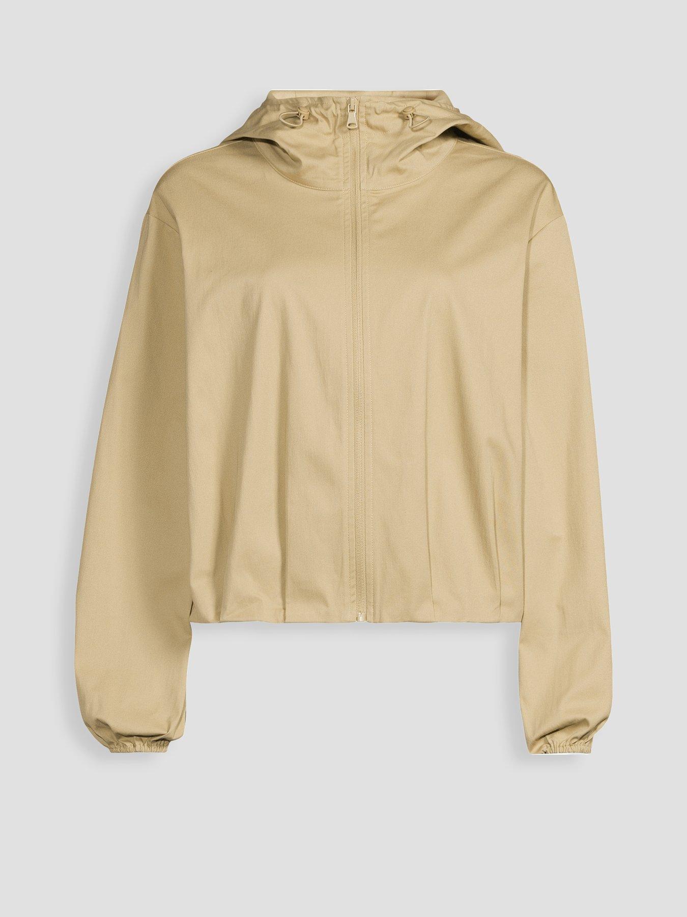 Michelle Keegan Hooded Funnel Neck Jacket Co Ord - Sand | Littlewoods