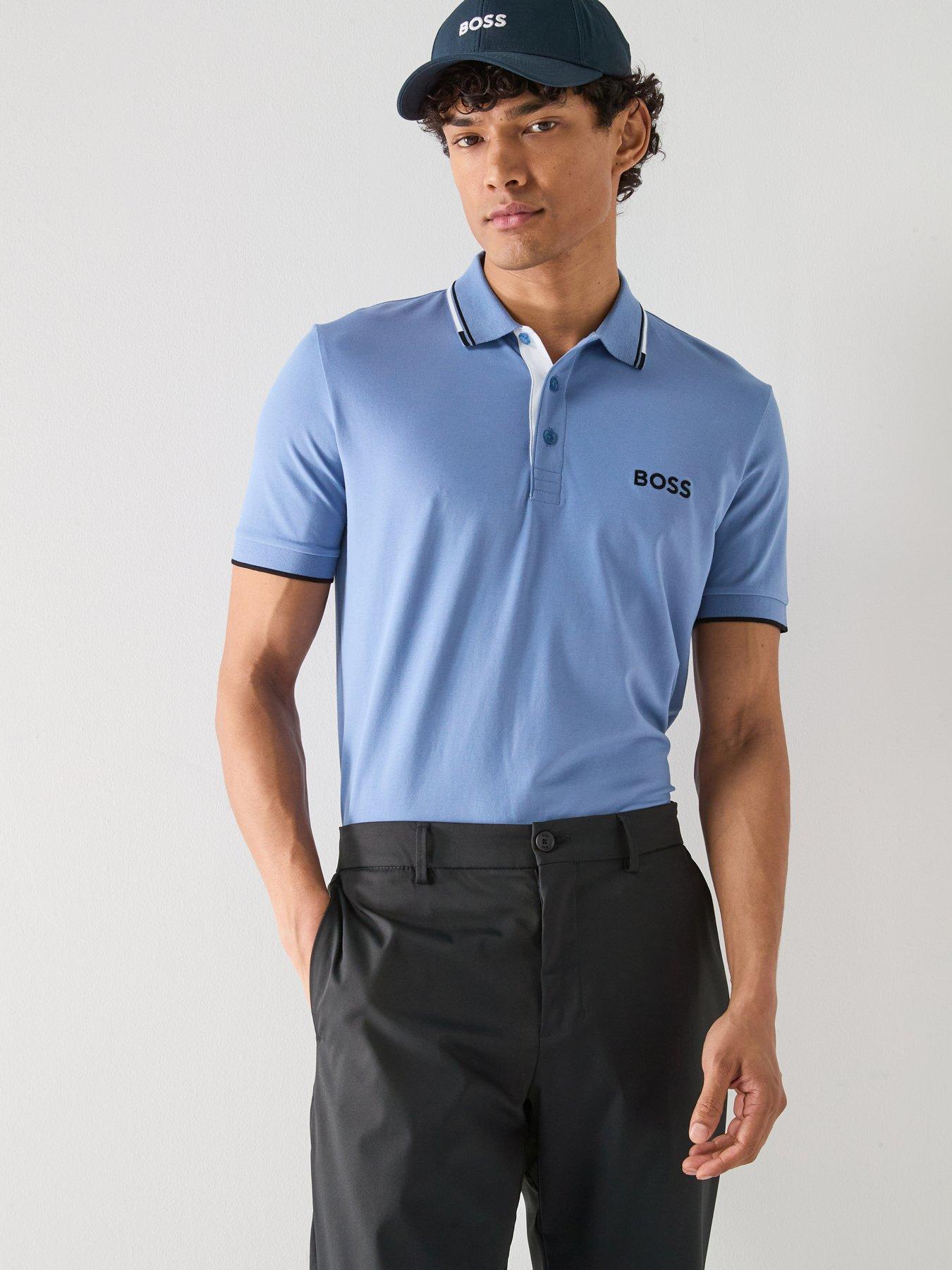 BOSS Mens Golf Paddy Pro Polo Shirt - Blue
