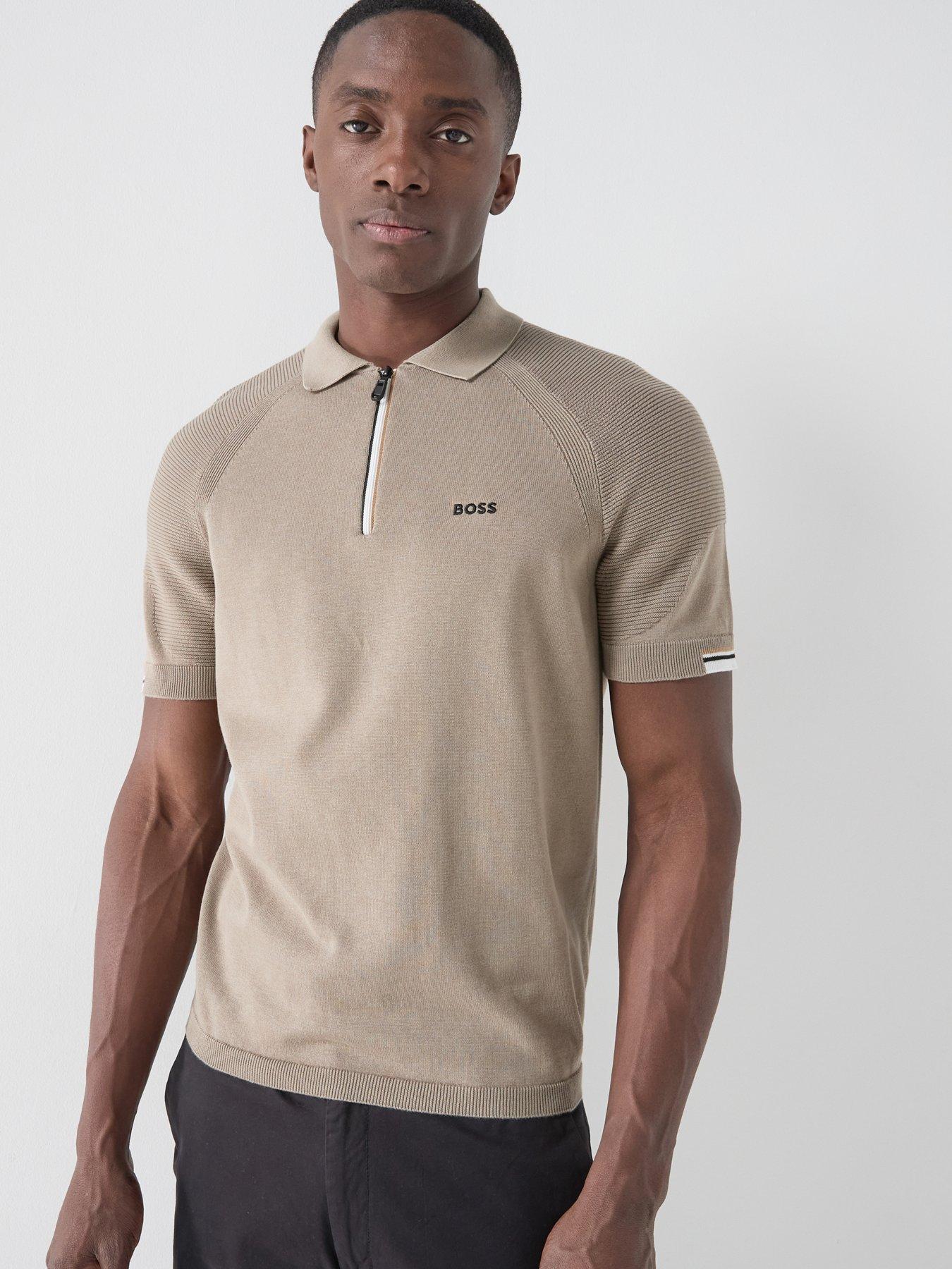 BOSS Mens Golf Perform Knitted Polo Shirt - Light Pastel Green