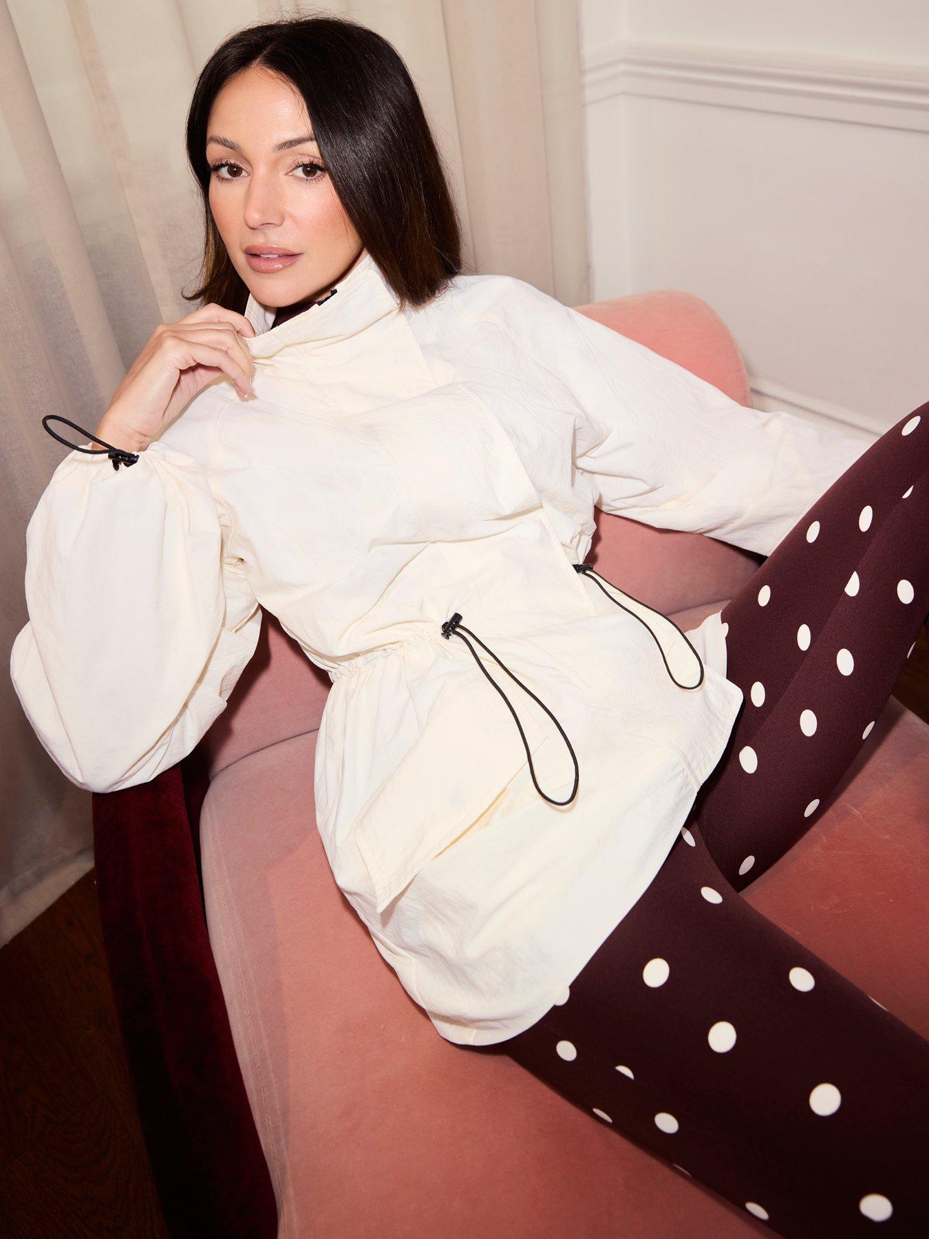  image of michelle-keegan-polka-dot-capri-pants-brown