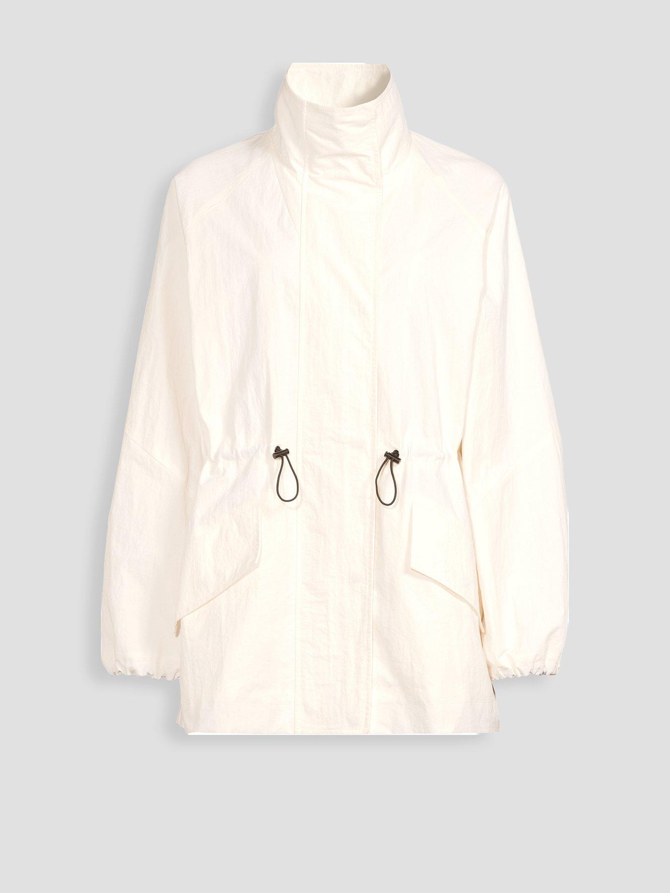 Image 4 of 4 of Michelle Keegan Funnel Neck Windbreaker Jacket - Ivory