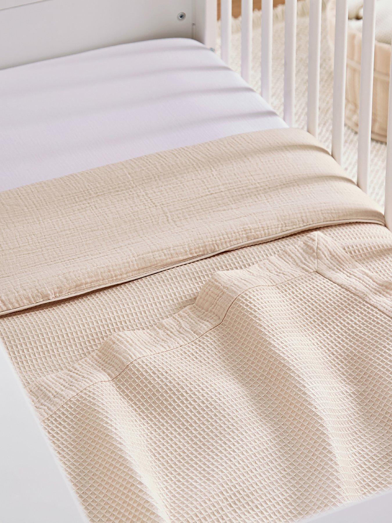 Image 1 of 8 of CuddleCo 4pc Cot Bed Bedding Set - Cashmere Waffle