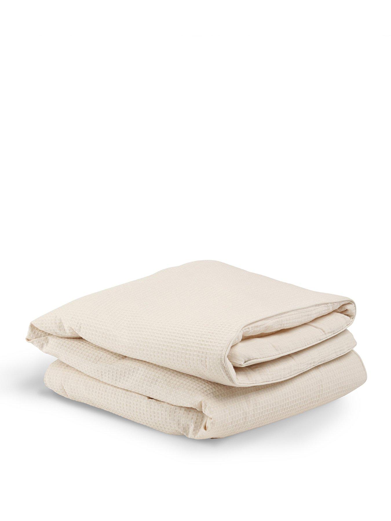  image of cuddleco-cot-bed-quilt-cashmere-waffle