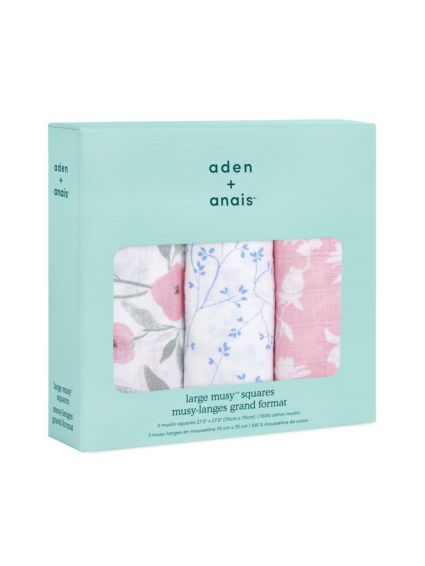 aden + anais Ma Fleur - 3 Pack Cotton Muslin Squares