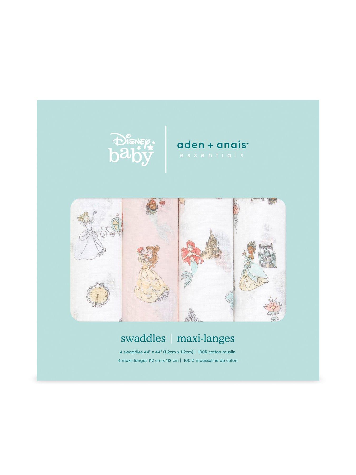 aden + anais Essential Cotton Muslin 4 Pack Swaddle Blanket - Disney Princess