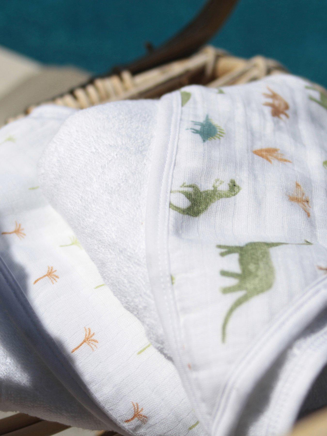 Image 5 of 5 of aden + anais Essentials 2-Pack Hooded Towel - Dino Jungle