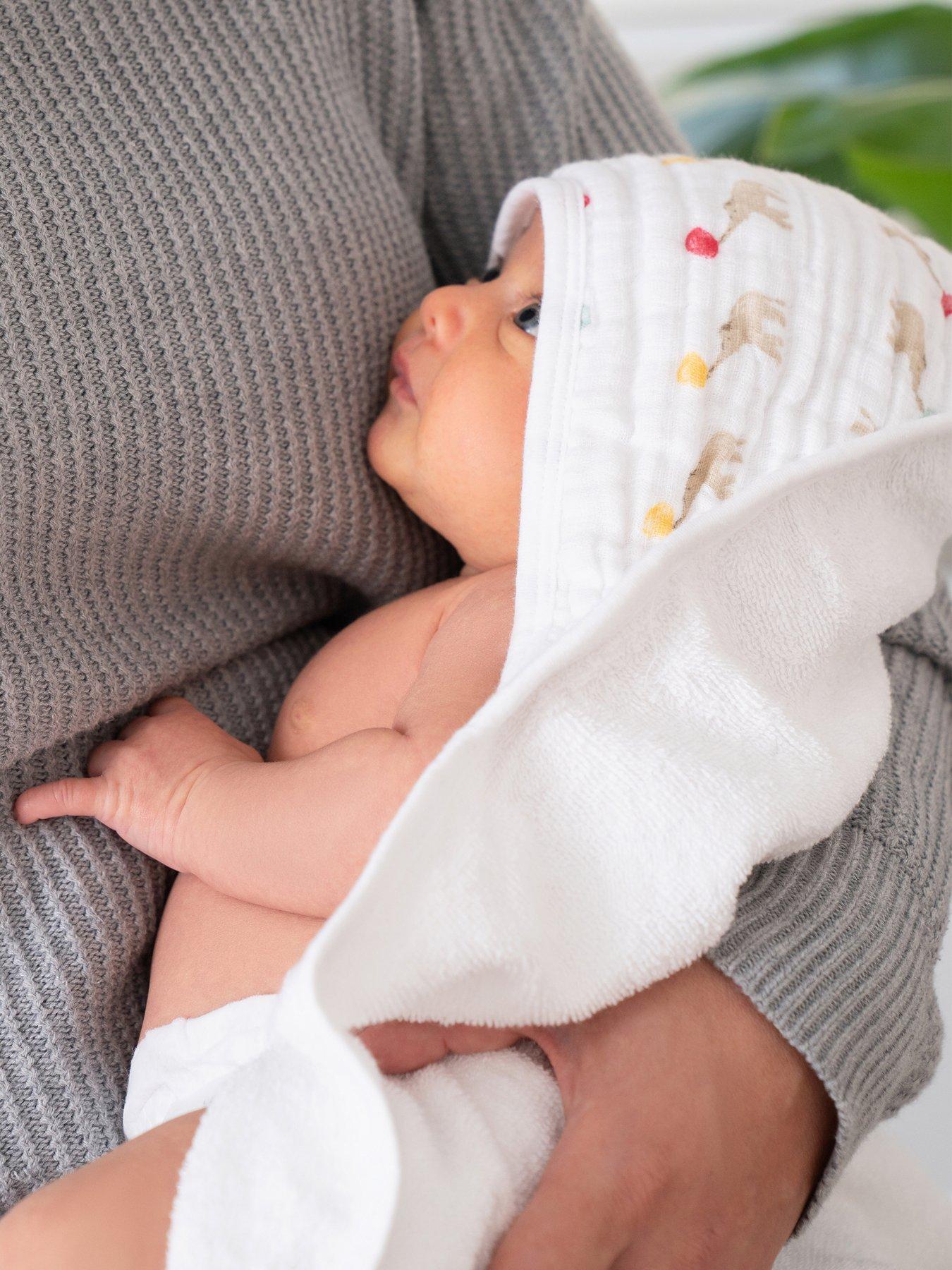 Image 1 of 6 of aden + anais Essentials 2-Pack Hooded Towel - Elephant Circus