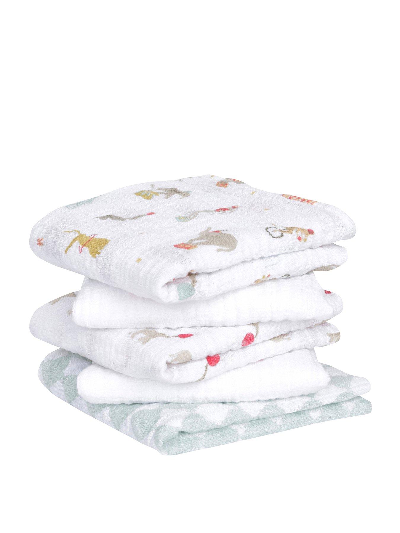 Image 2 of 5 of aden + anais Essential 5 Pack Cotton Muslin Squares - Elephant Circus