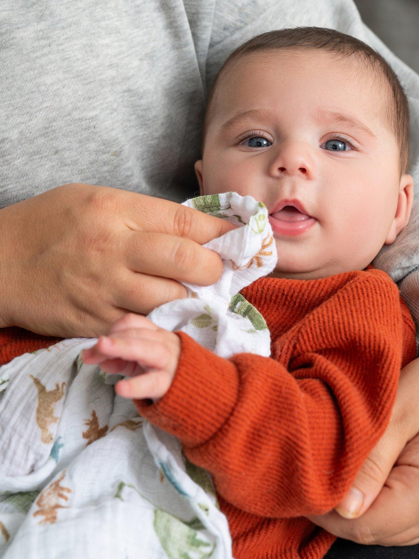  image of aden-anais-essential-5-pack-cotton-muslin-squares-dino-jungle