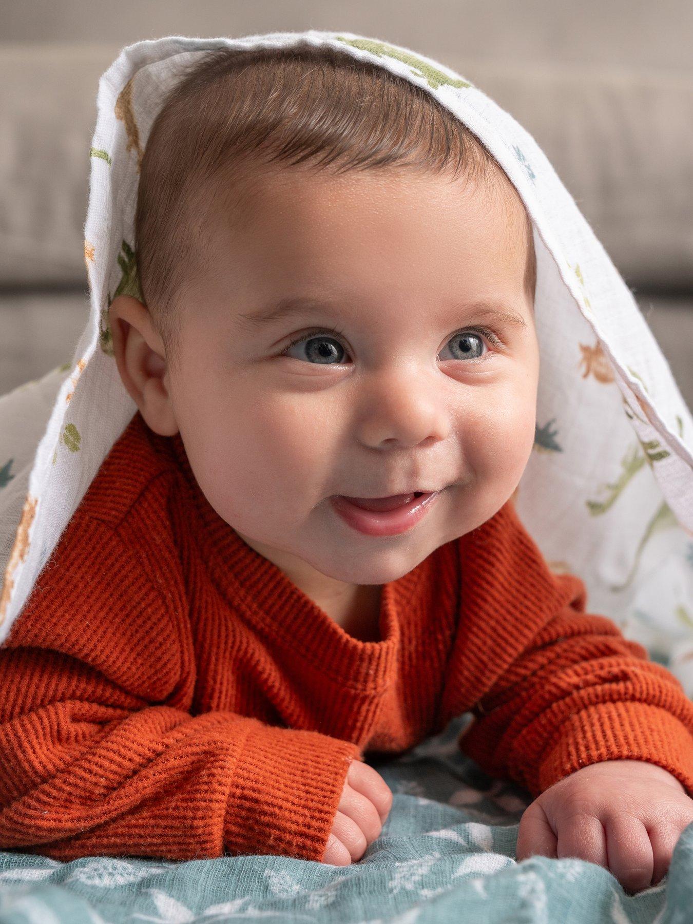 Image 1 of 3 of aden + anais Essential Cotton Muslin 2 Pack Swaddle Blanket - Dino Jungle