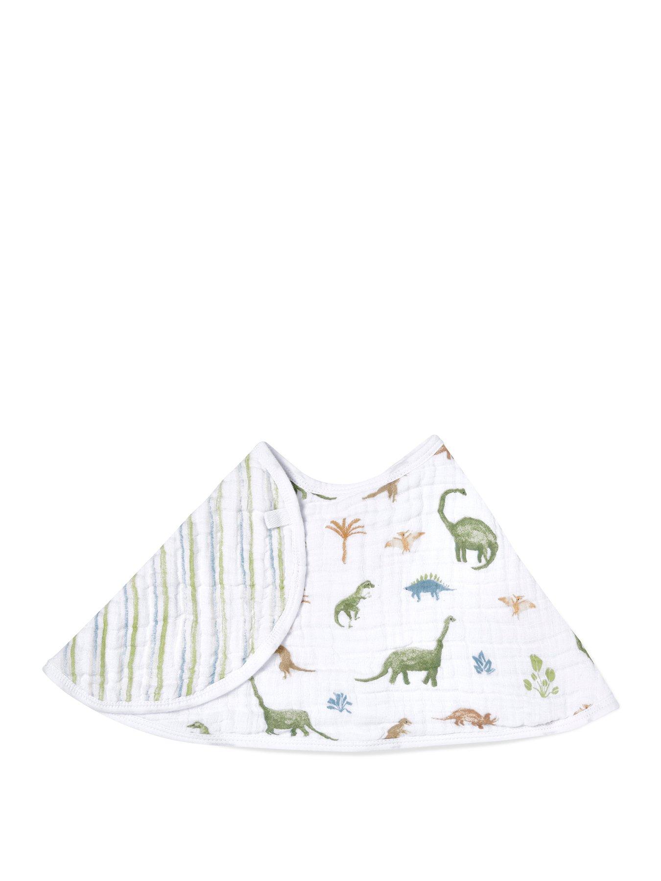 Image 2 of 5 of aden + anais Essentials Cotton Muslin Baby Burpy Bib - Dino Jungle