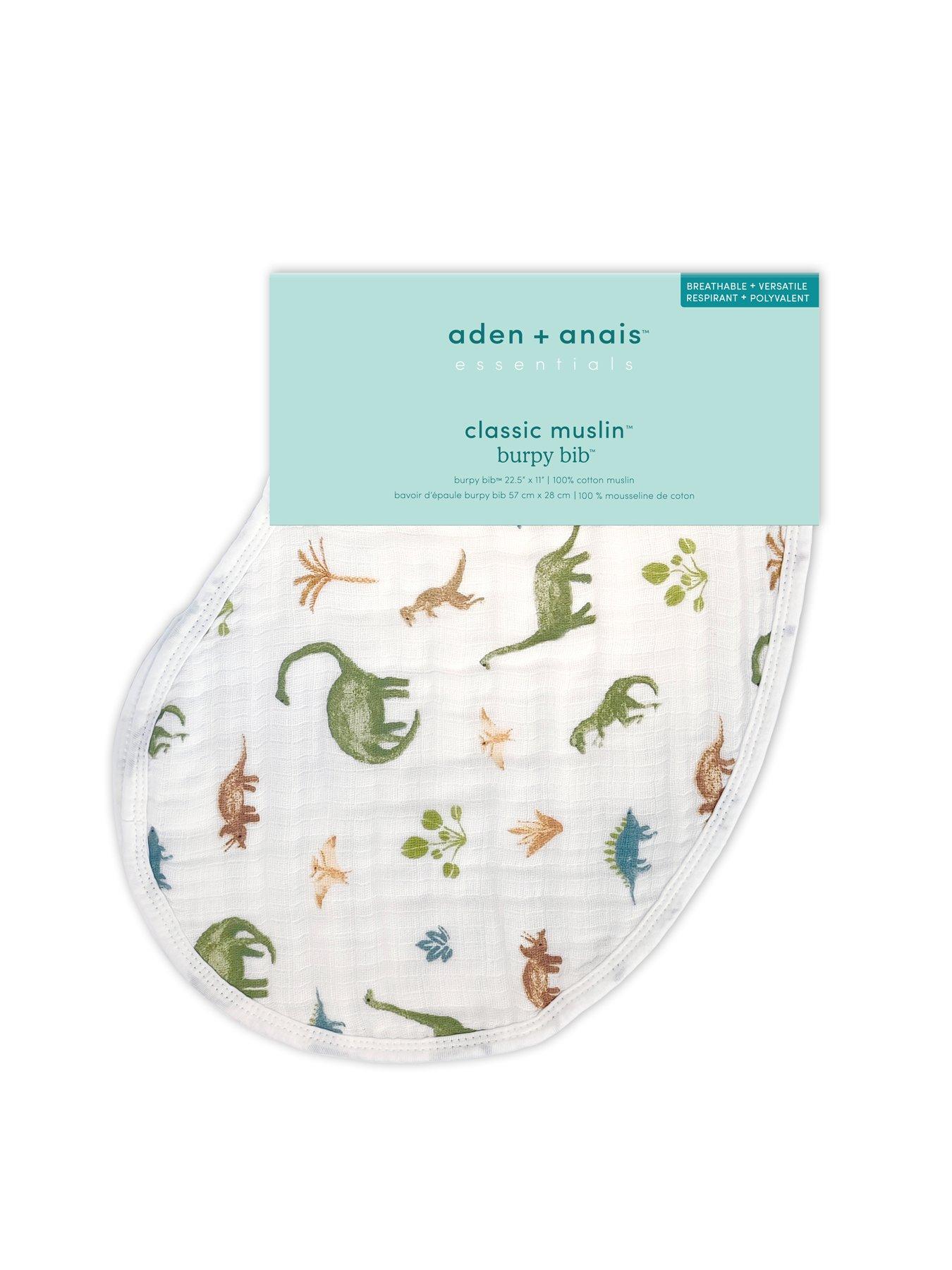 Image 5 of 5 of aden + anais Essentials Cotton Muslin Baby Burpy Bib - Dino Jungle
