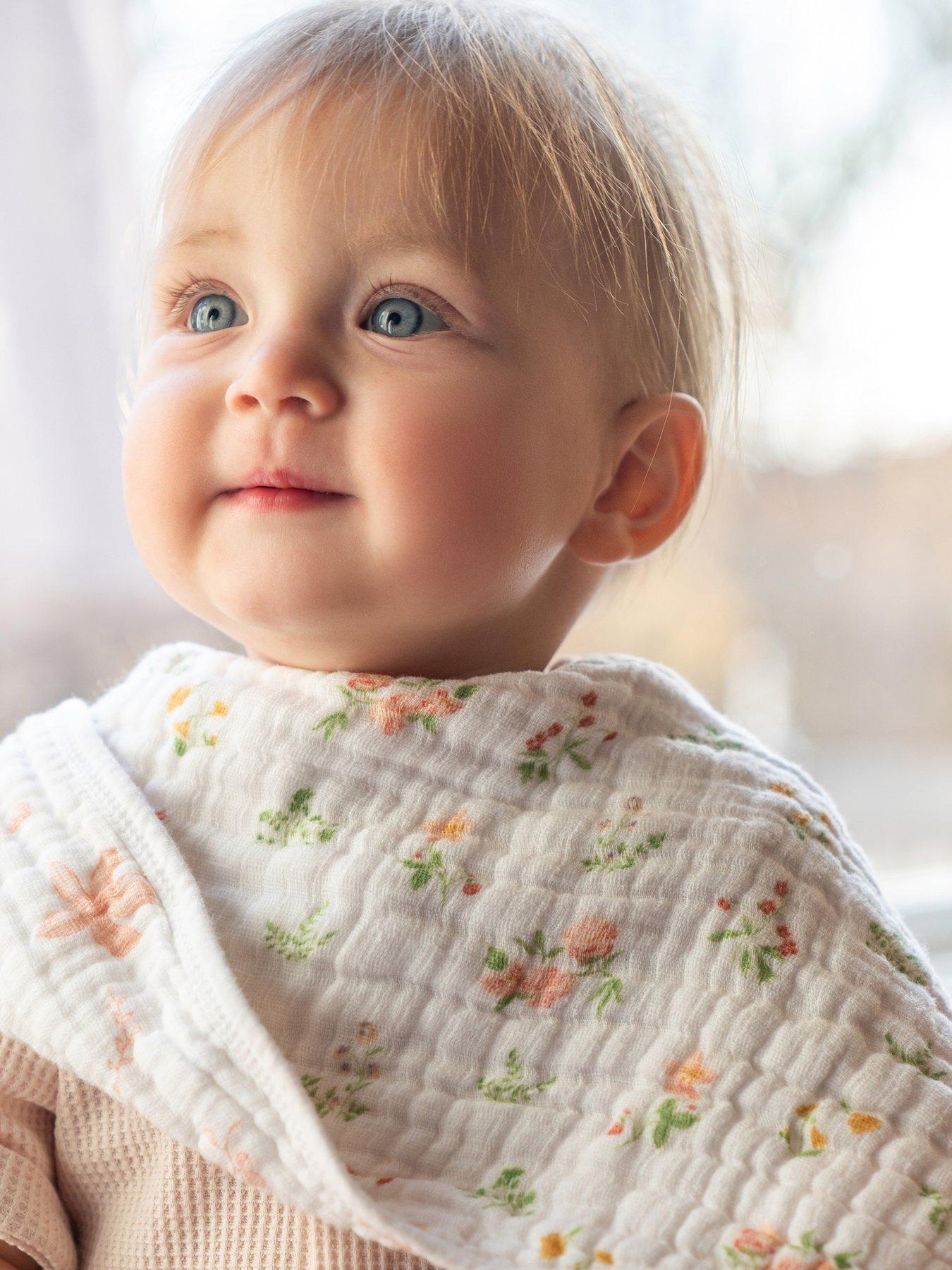 Image 1 of 4 of aden + anais Essentials Cotton Muslin Baby Burpy Bib - Country Floral