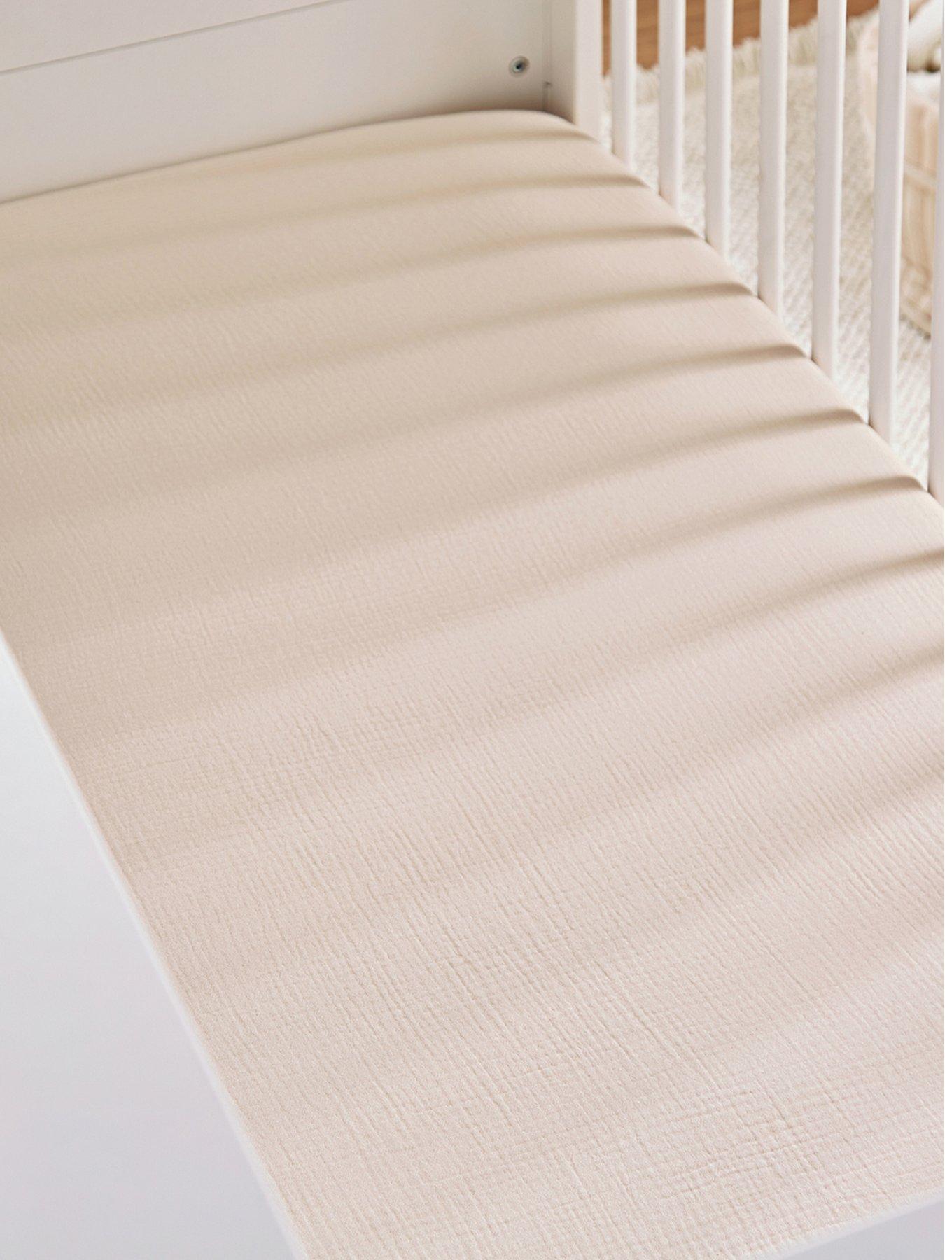 CuddleCo Cot Bed Sheets 2pk - Cashmere Waffle