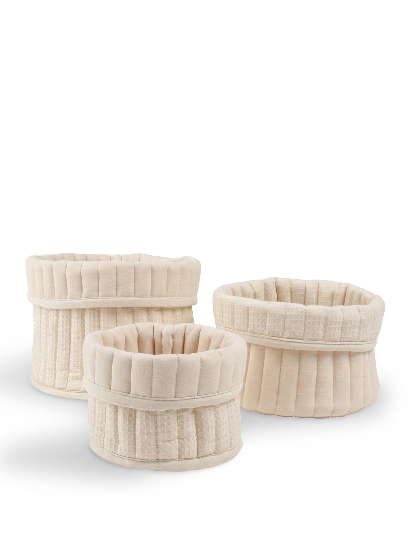 Image 2 of 5 of CuddleCo 3pk Storage Baskets - Cashmere Waffle