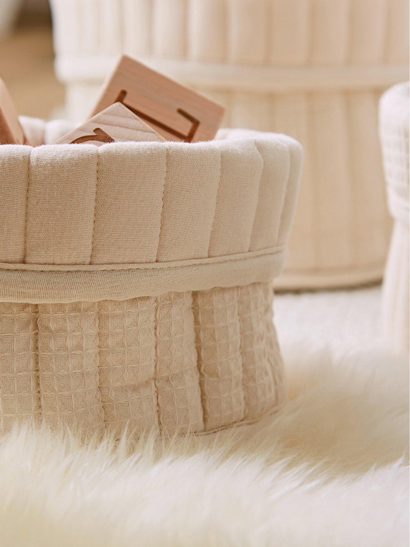 Image 3 of 5 of CuddleCo 3pk Storage Baskets - Cashmere Waffle