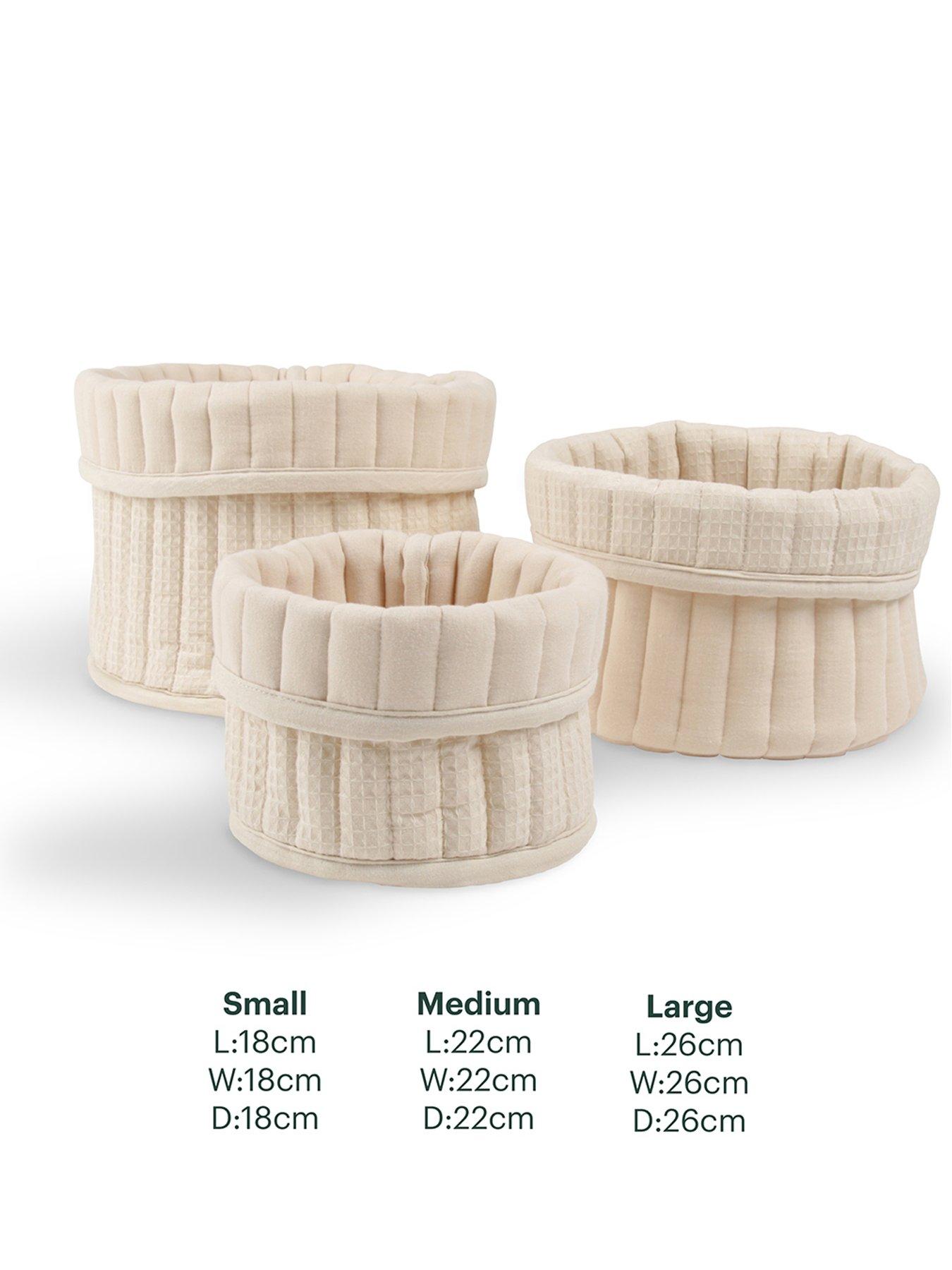 Image 5 of 5 of CuddleCo 3pk Storage Baskets - Cashmere Waffle