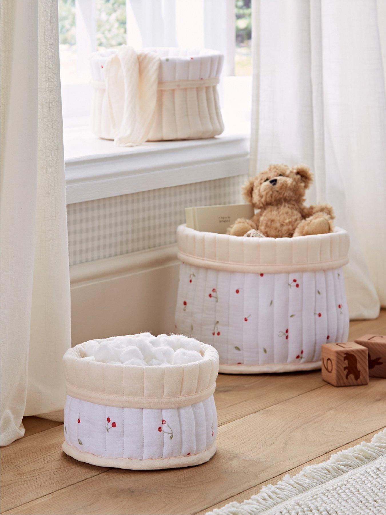 CuddleCo 3pk Storage Baskets - Ditsy Cherry
