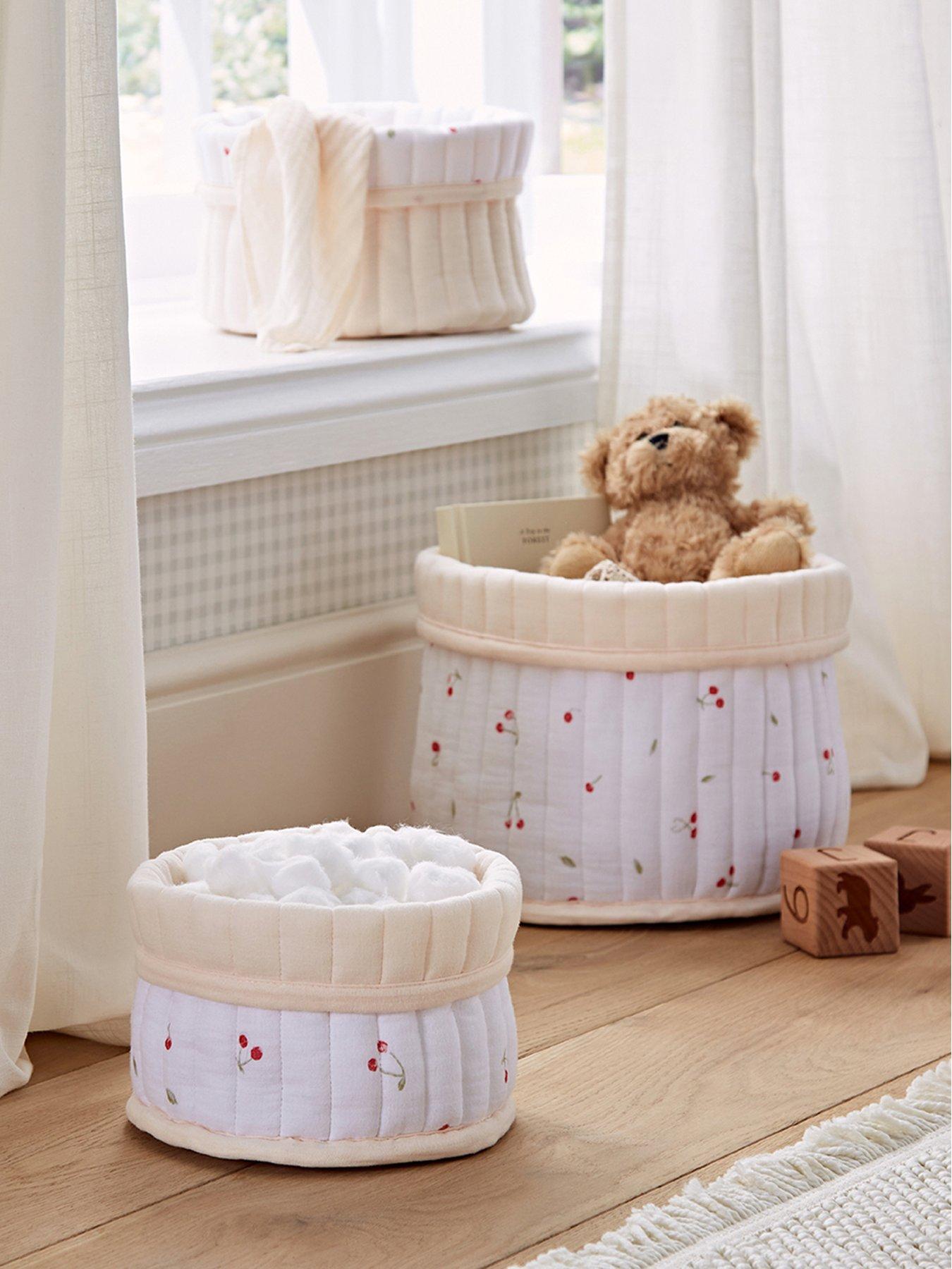 Image 1 of 5 of CuddleCo 3pk Storage Baskets - Ditsy Cherry