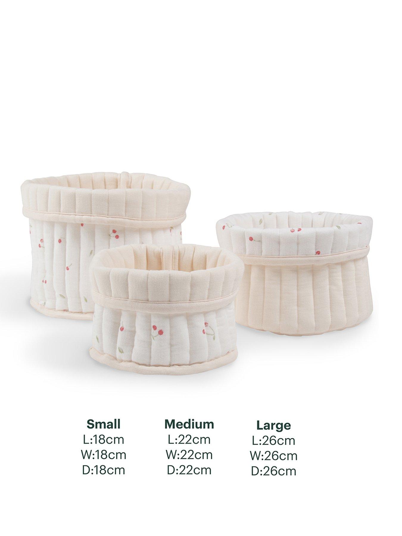 Image 5 of 5 of CuddleCo 3pk Storage Baskets - Ditsy Cherry