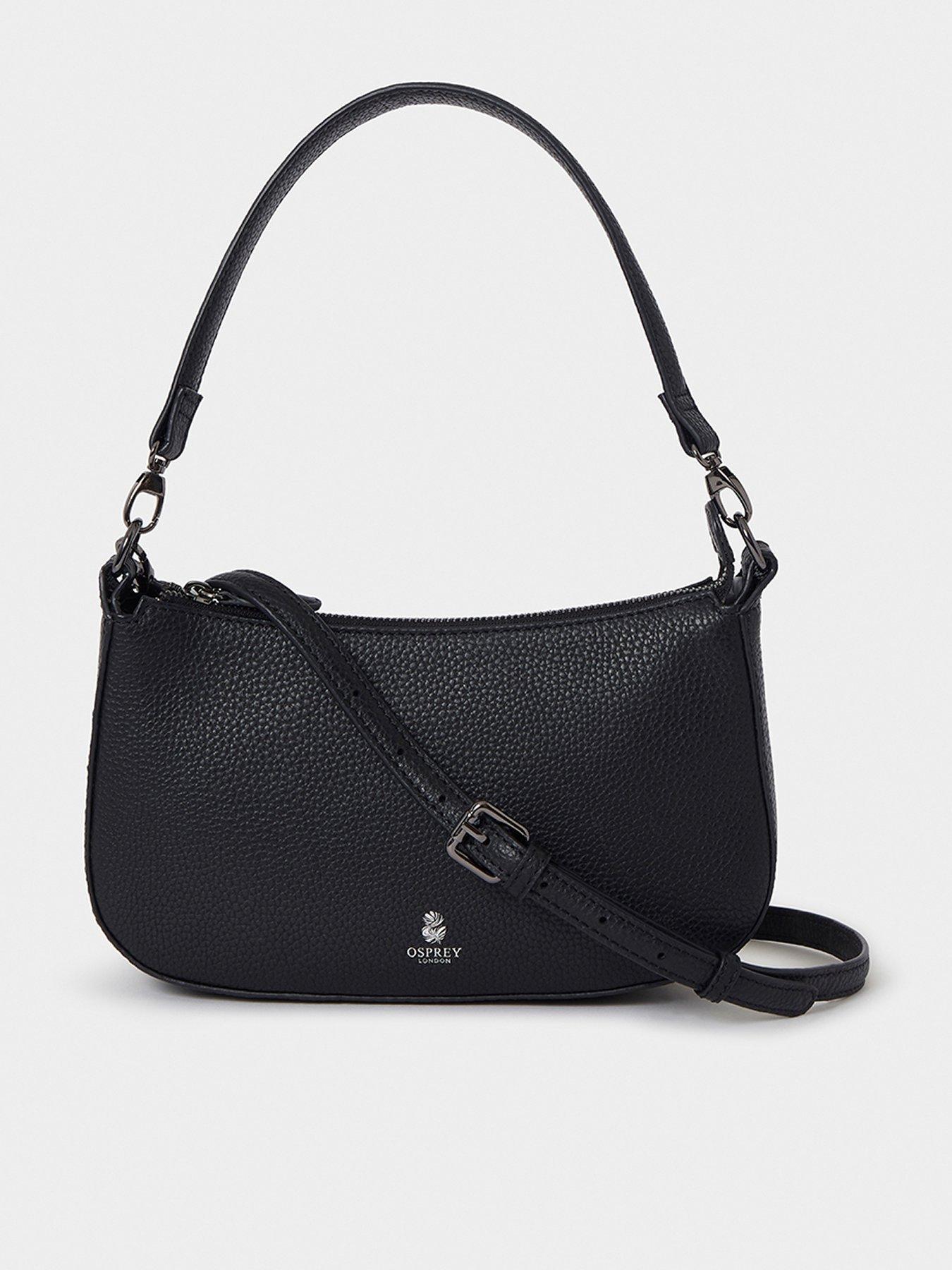 Osprey London The Aspen Leather Shoulder Bag - Black