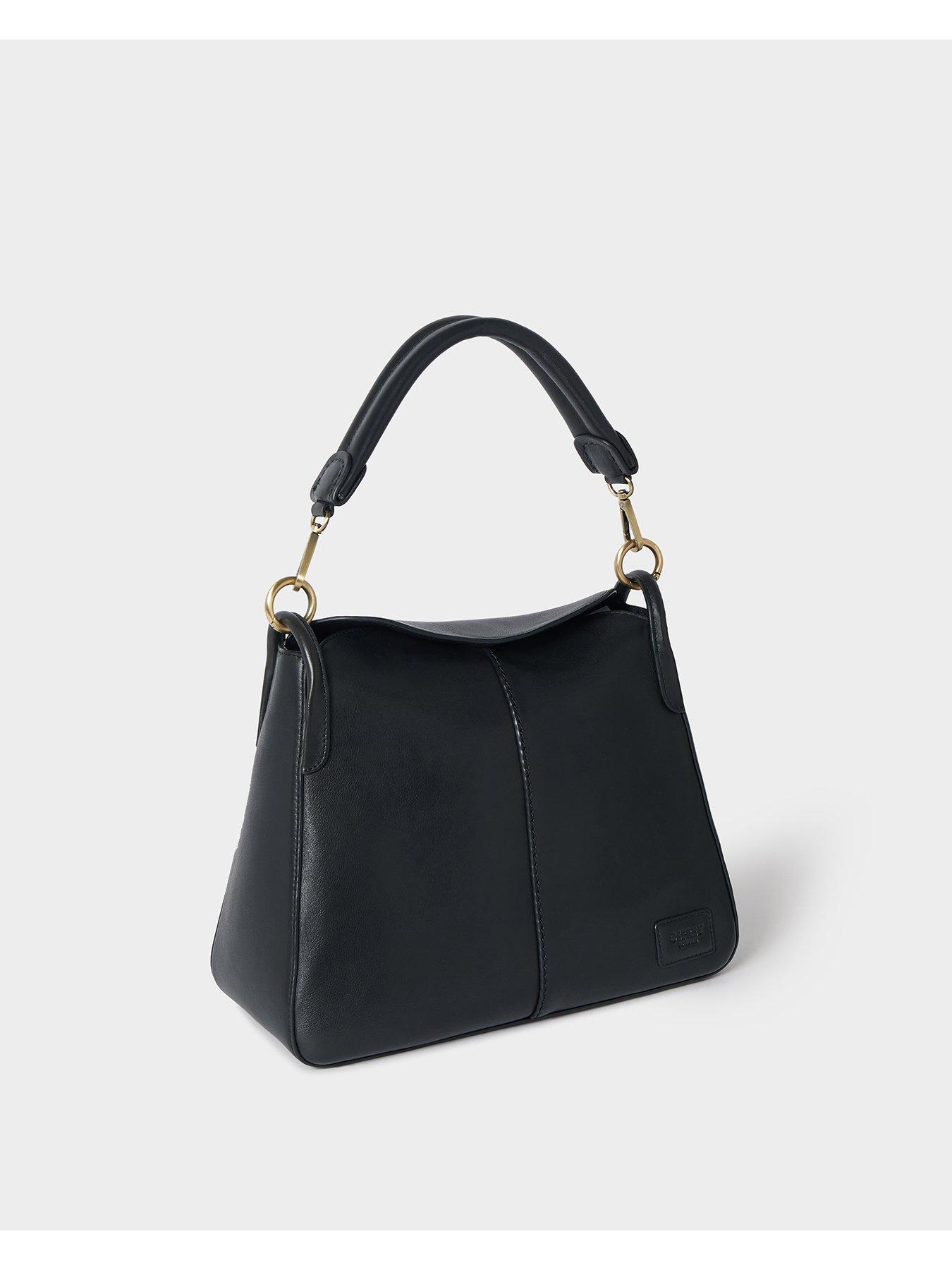 Image 2 of 3 of Osprey London The Oxford Leather Medium Shoulder Bag - Black