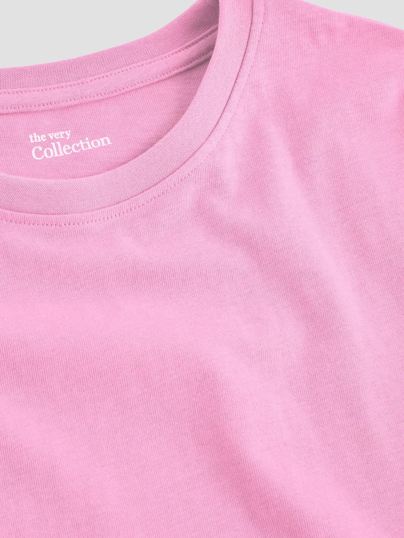 Image 3 of 5 of The Very Collection Girls Oversized Boxy Top And Trouser Heavy Weight Jersey Outfit - Pink