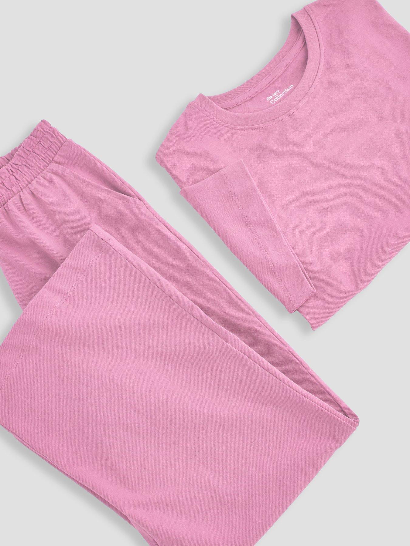 Image 5 of 5 of The Very Collection Girls Oversized Boxy Top And Trouser Heavy Weight Jersey Outfit - Pink