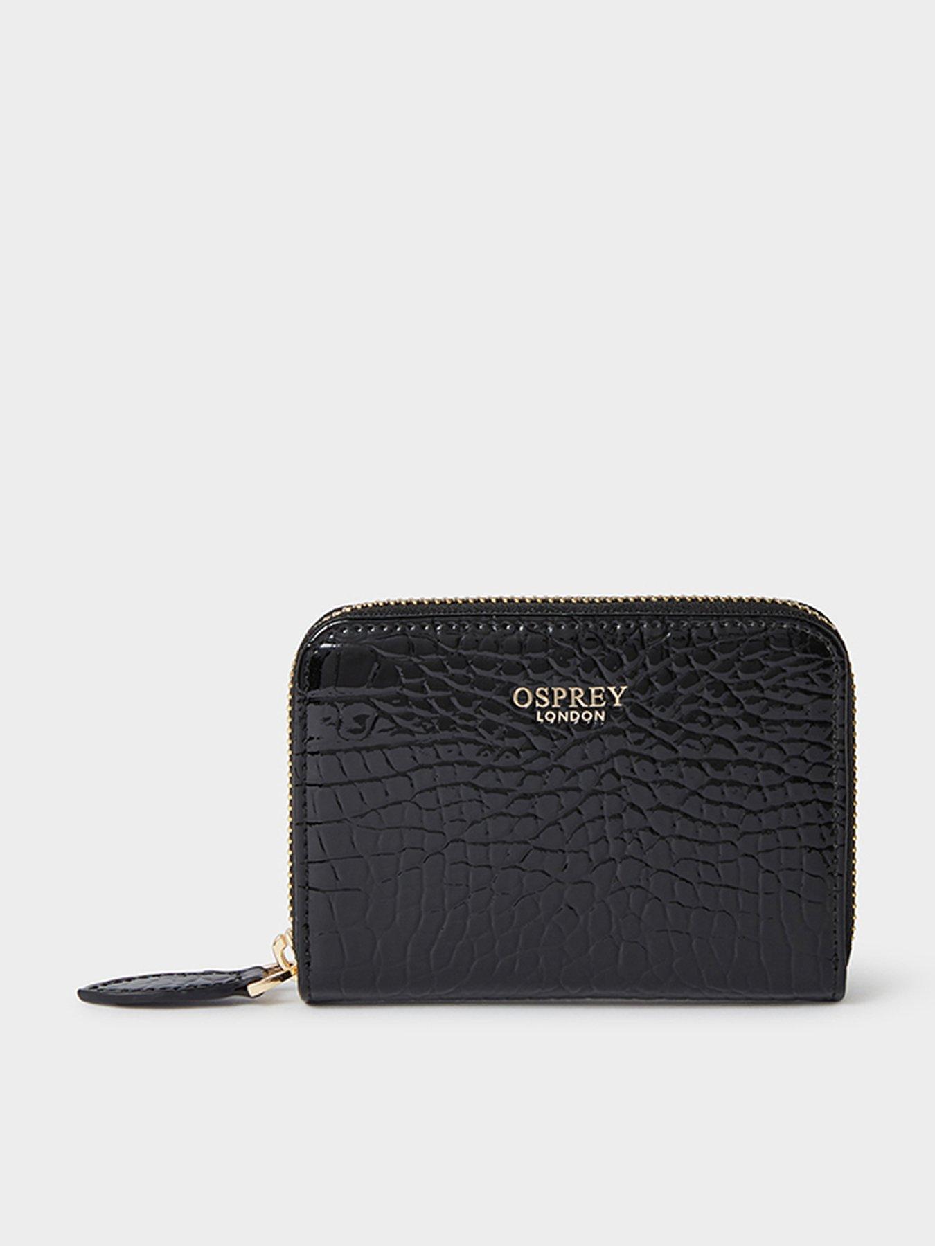 Image 1 of 5 of Osprey London The Fulham Faux Leather Small Zip Around Purse