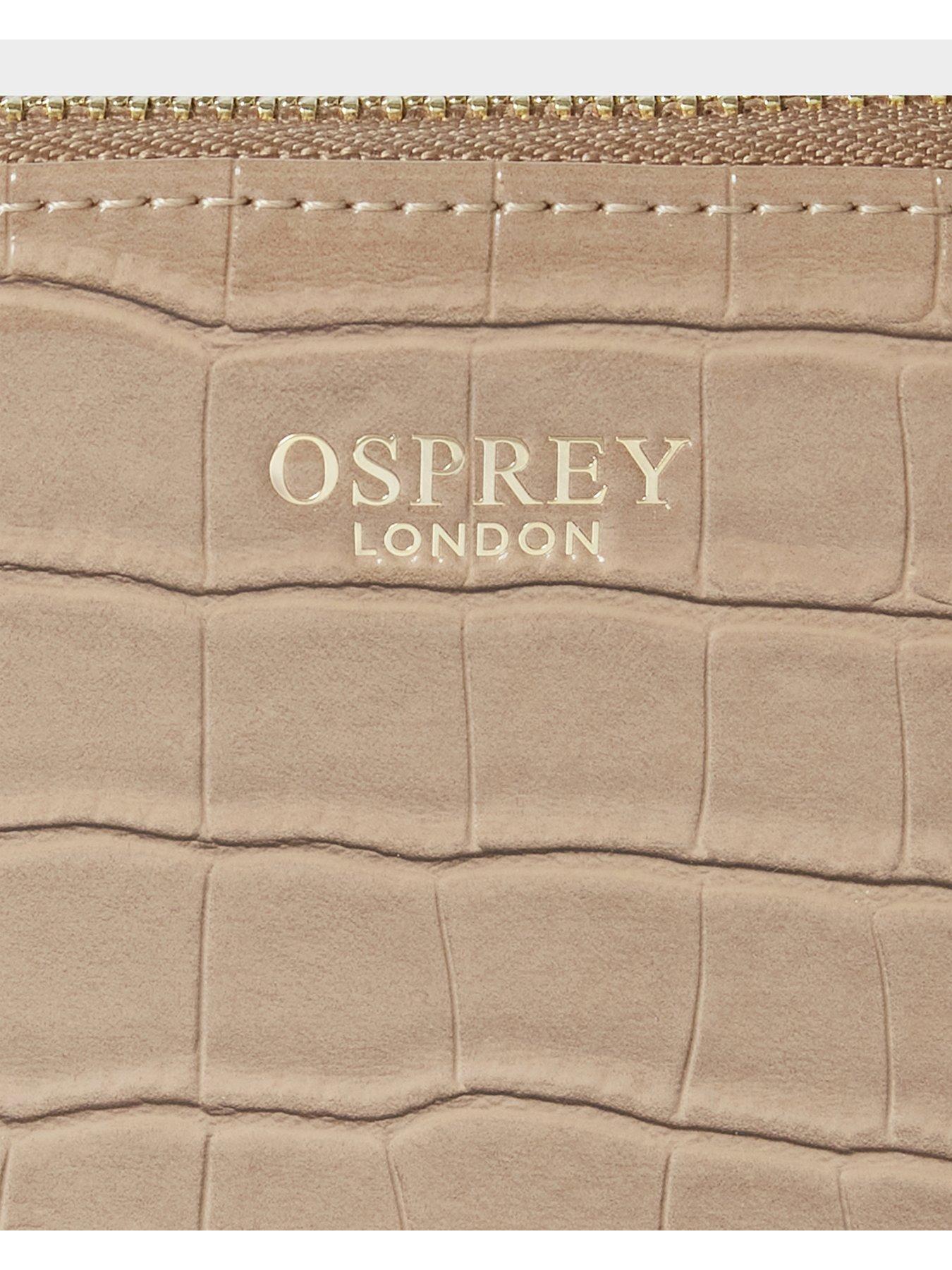  image of osprey-london-the-fulham-faux-leather-small-zip-around-purse-taupe