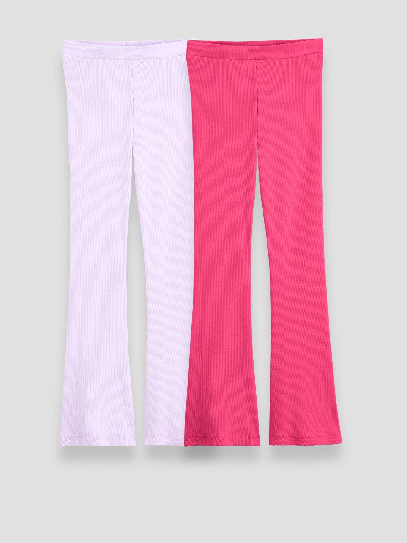 The Very Collection Girls Two Rib Pack Flare Leggings - Multi