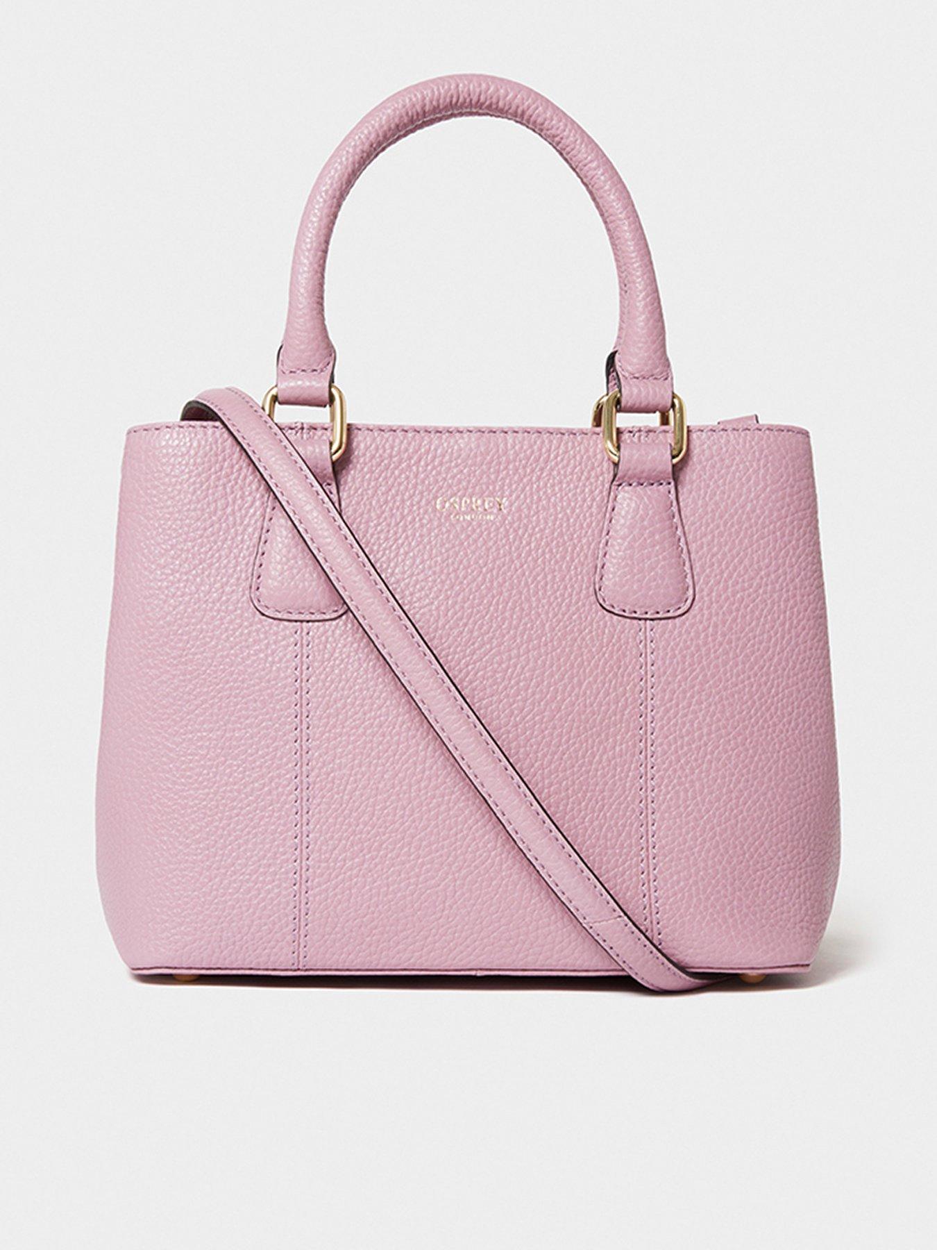  image of osprey-london-the-adaline-mini-leather-grab-bag-pink