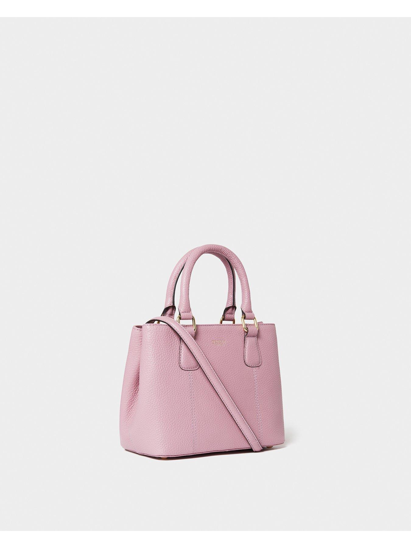  image of osprey-london-the-adaline-mini-leather-grab-bag-pink