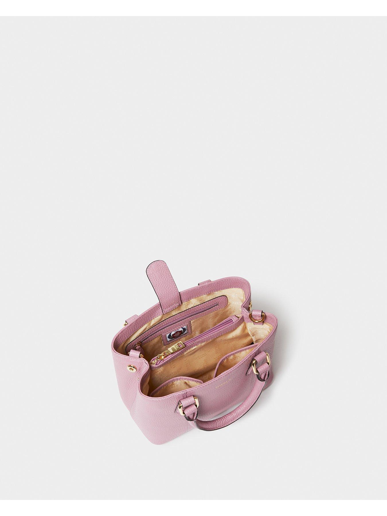  image of osprey-london-the-adaline-mini-leather-grab-bag-pink