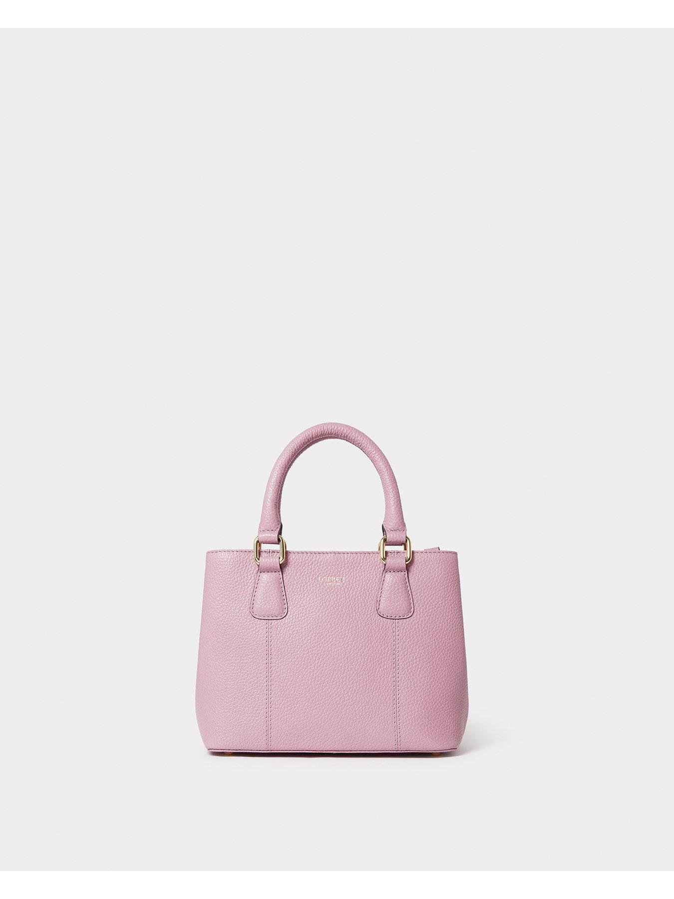  image of osprey-london-the-adaline-mini-leather-grab-bag-pink