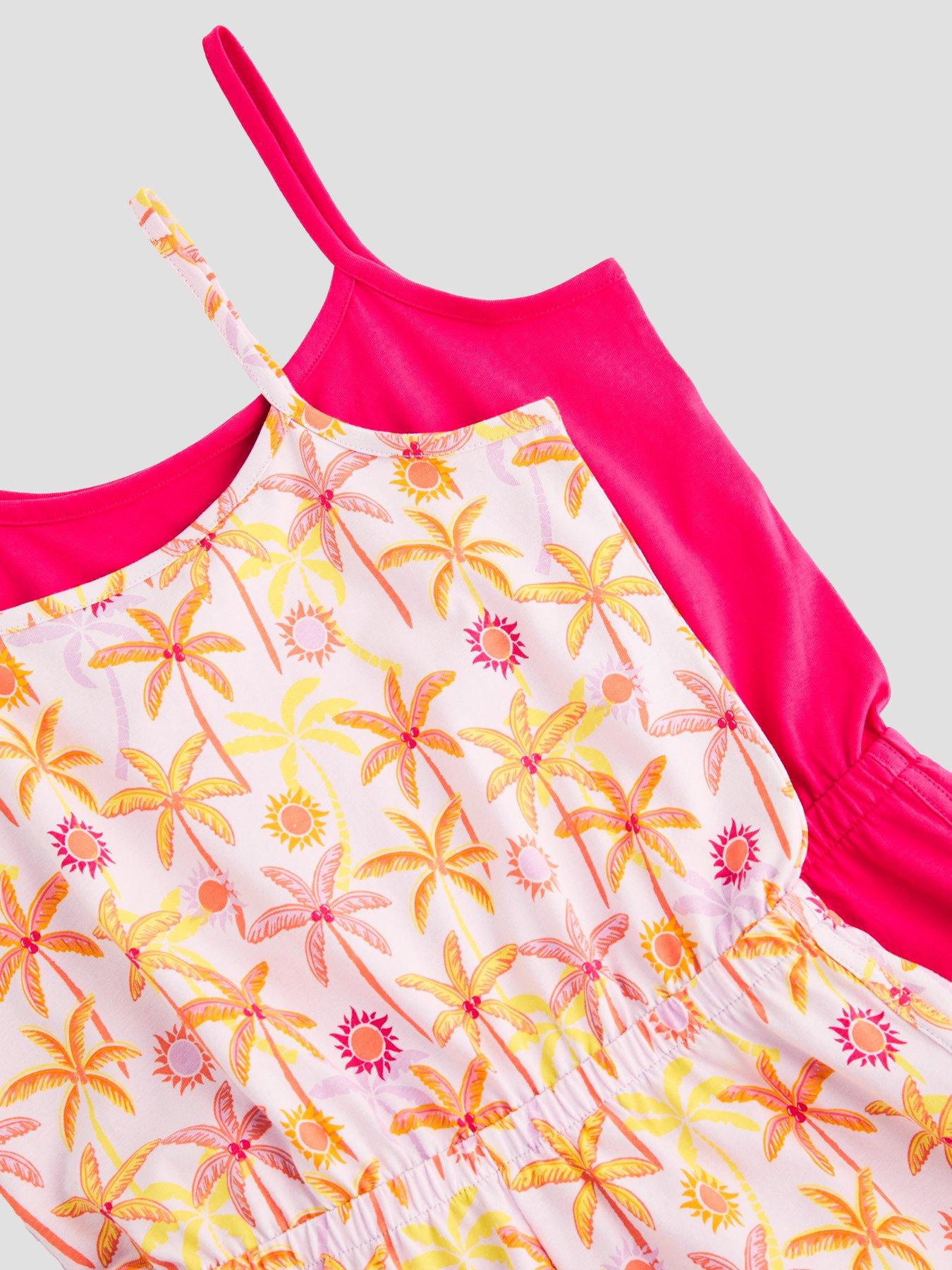  image of the-very-collection-girls-2-pack-playsuits-multi