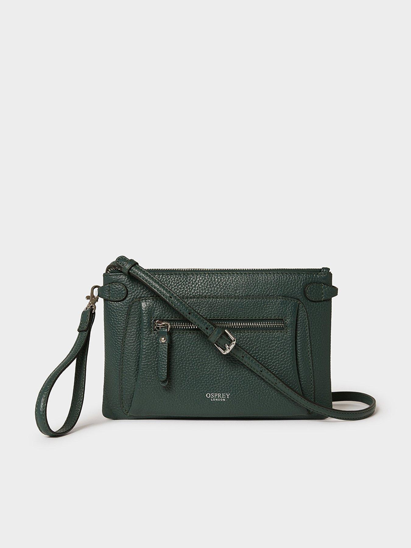 Osprey London The Ruby Leather Crossbody Clutch Bag