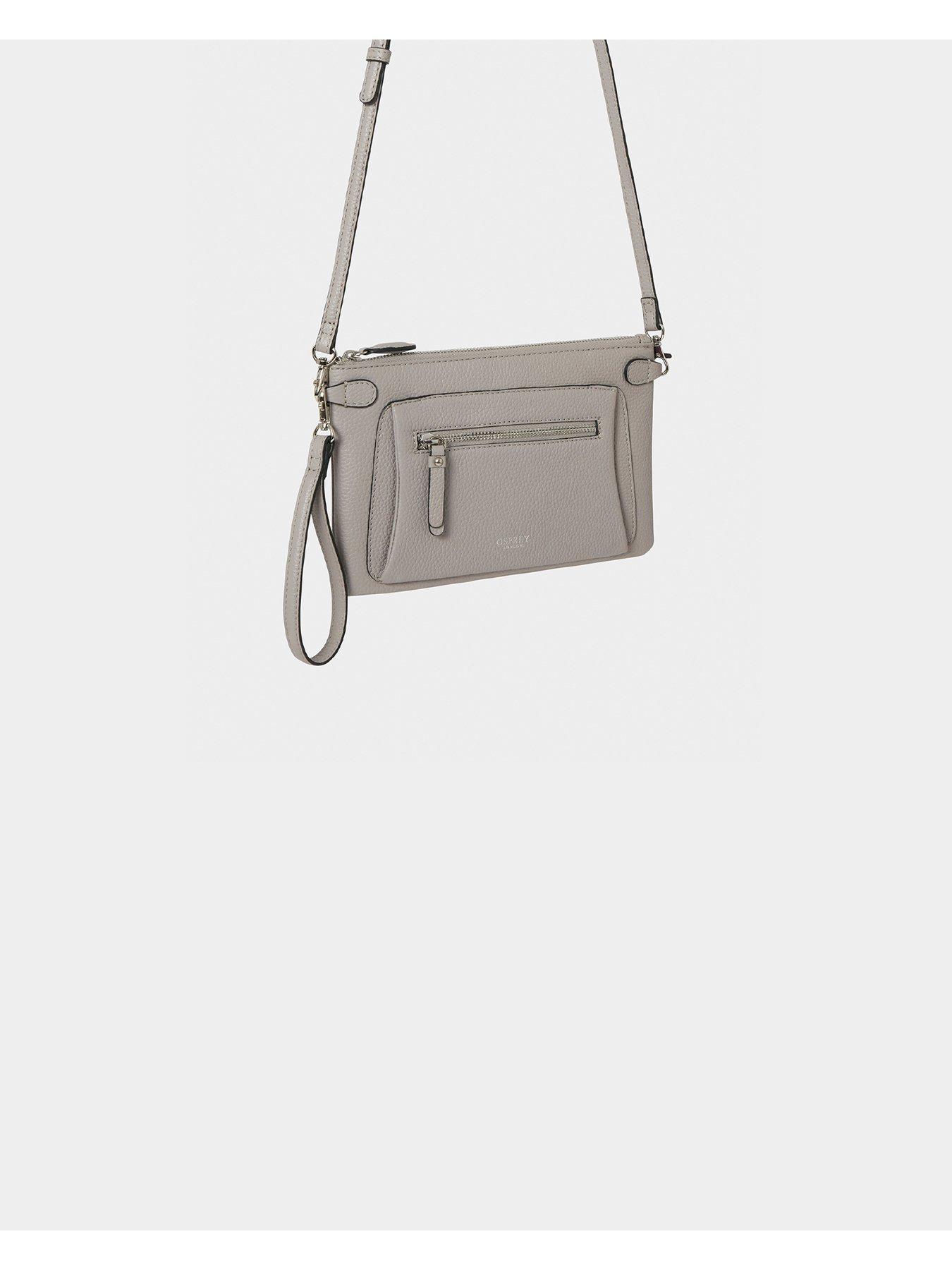 image of osprey-london-the-ruby-leather-crossbody-clutch-bag-taupe