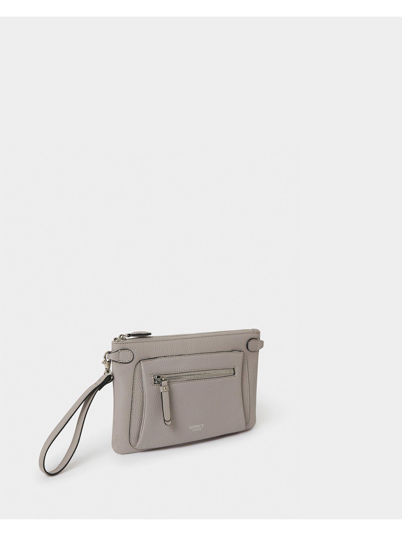  image of osprey-london-the-ruby-leather-crossbody-clutch-bag-taupe