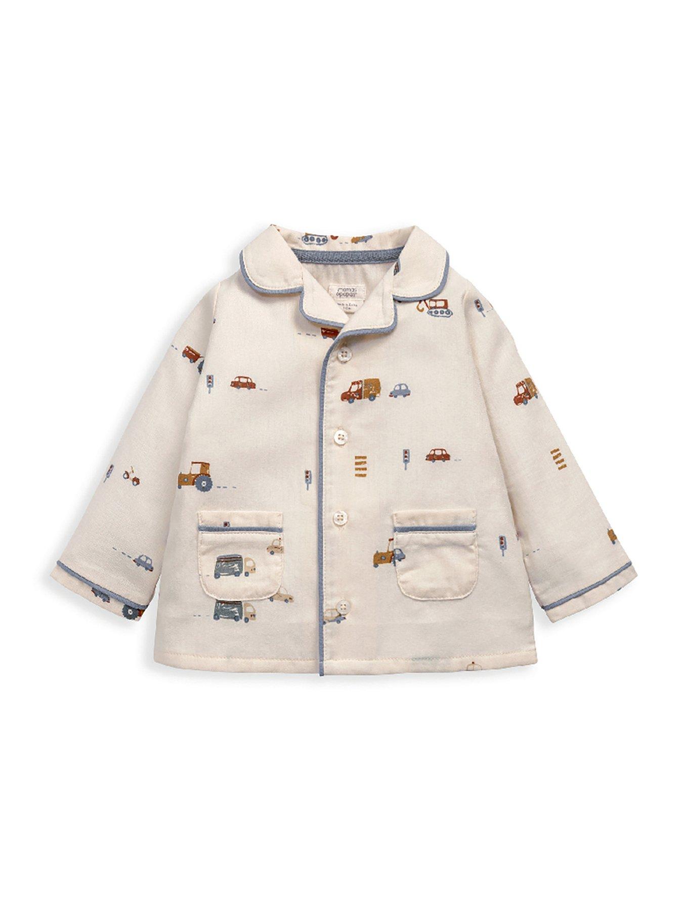 Image 3 of 4 of Mamas & Papas Baby Boys Transport Woven Pyjamas - Stone