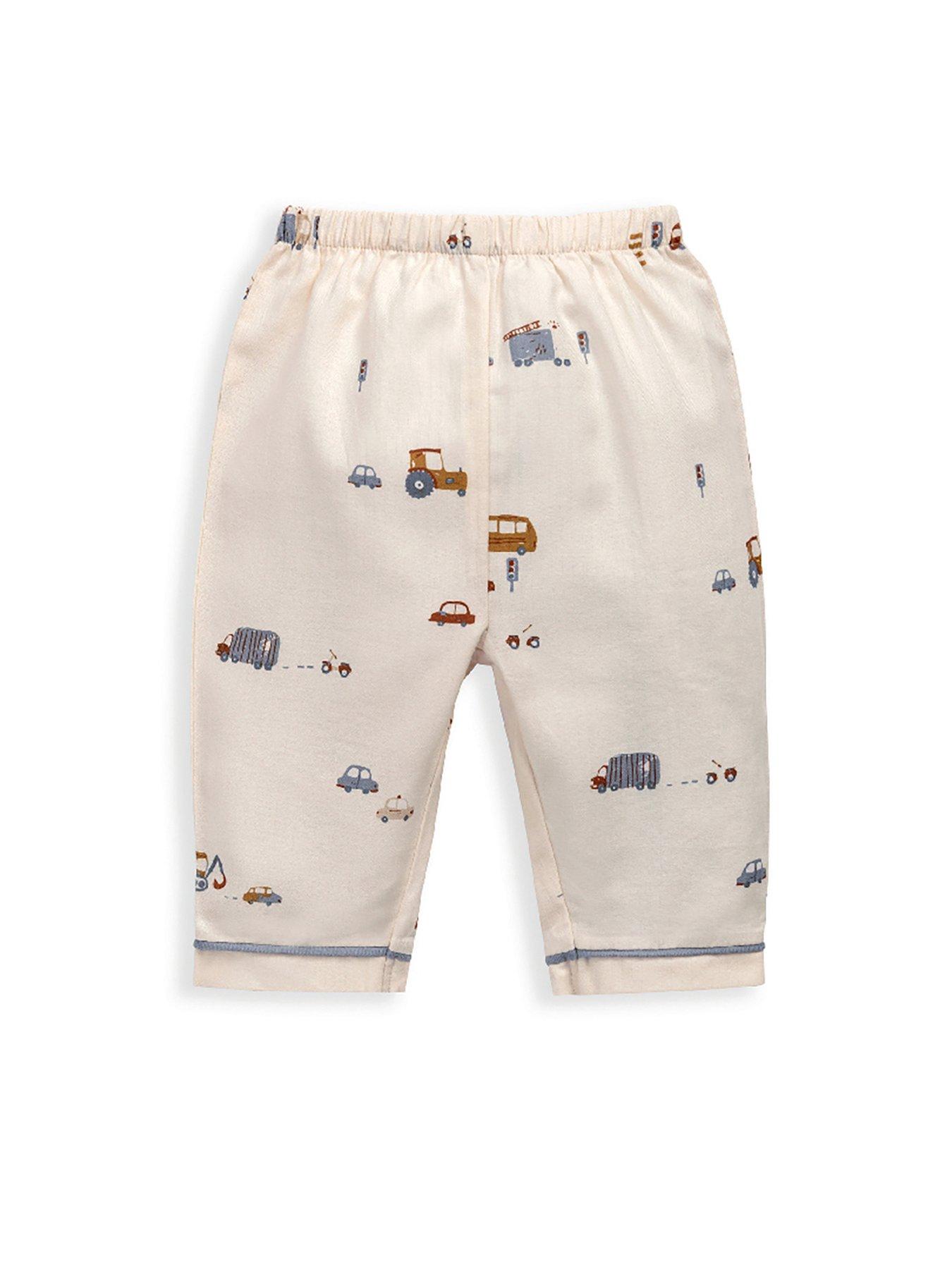 Image 4 of 4 of Mamas & Papas Baby Boys Transport Woven Pyjamas - Stone