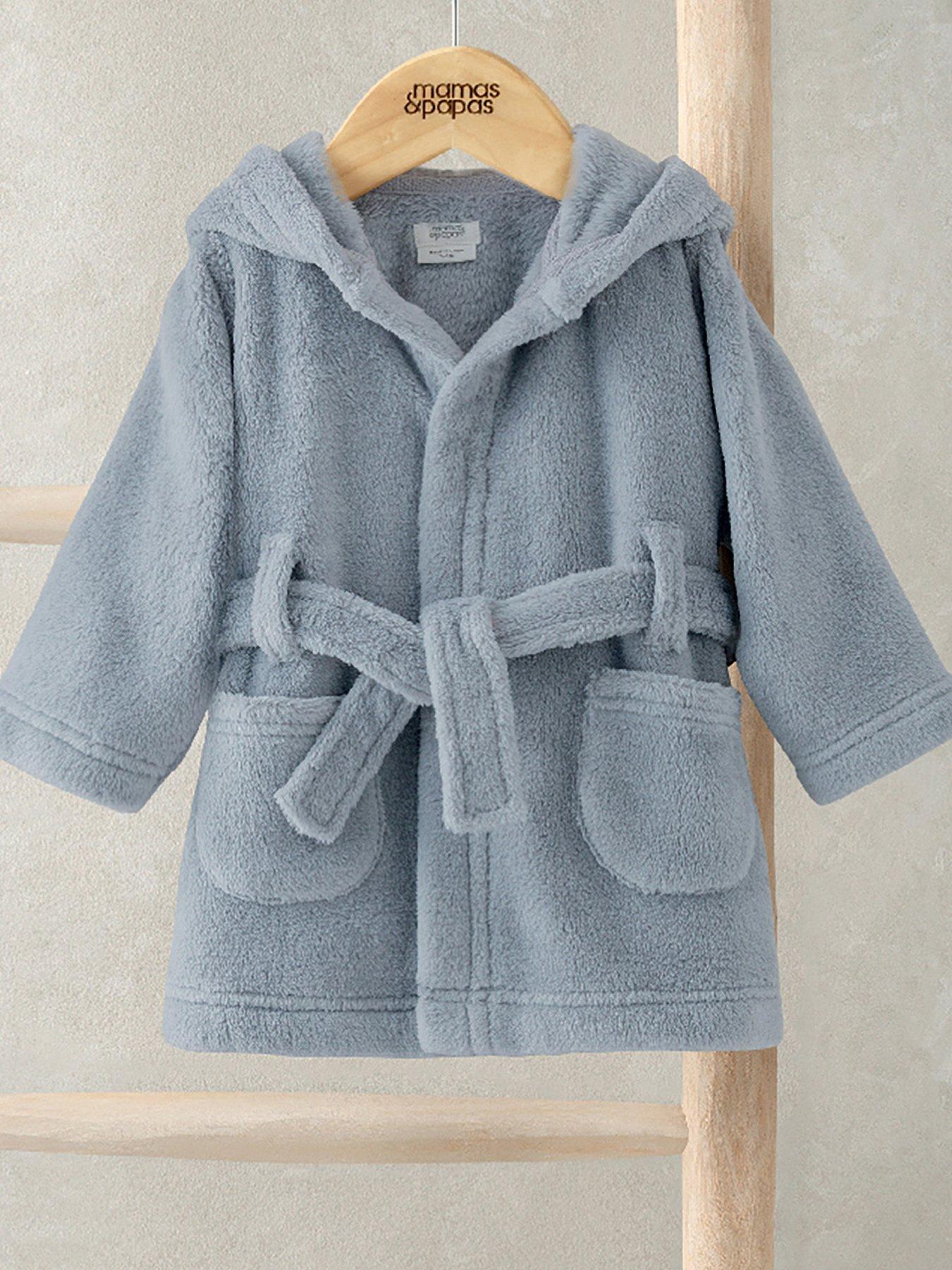  image of mamas-papas-baby-boys-dinosaur-dressing-gown-blue