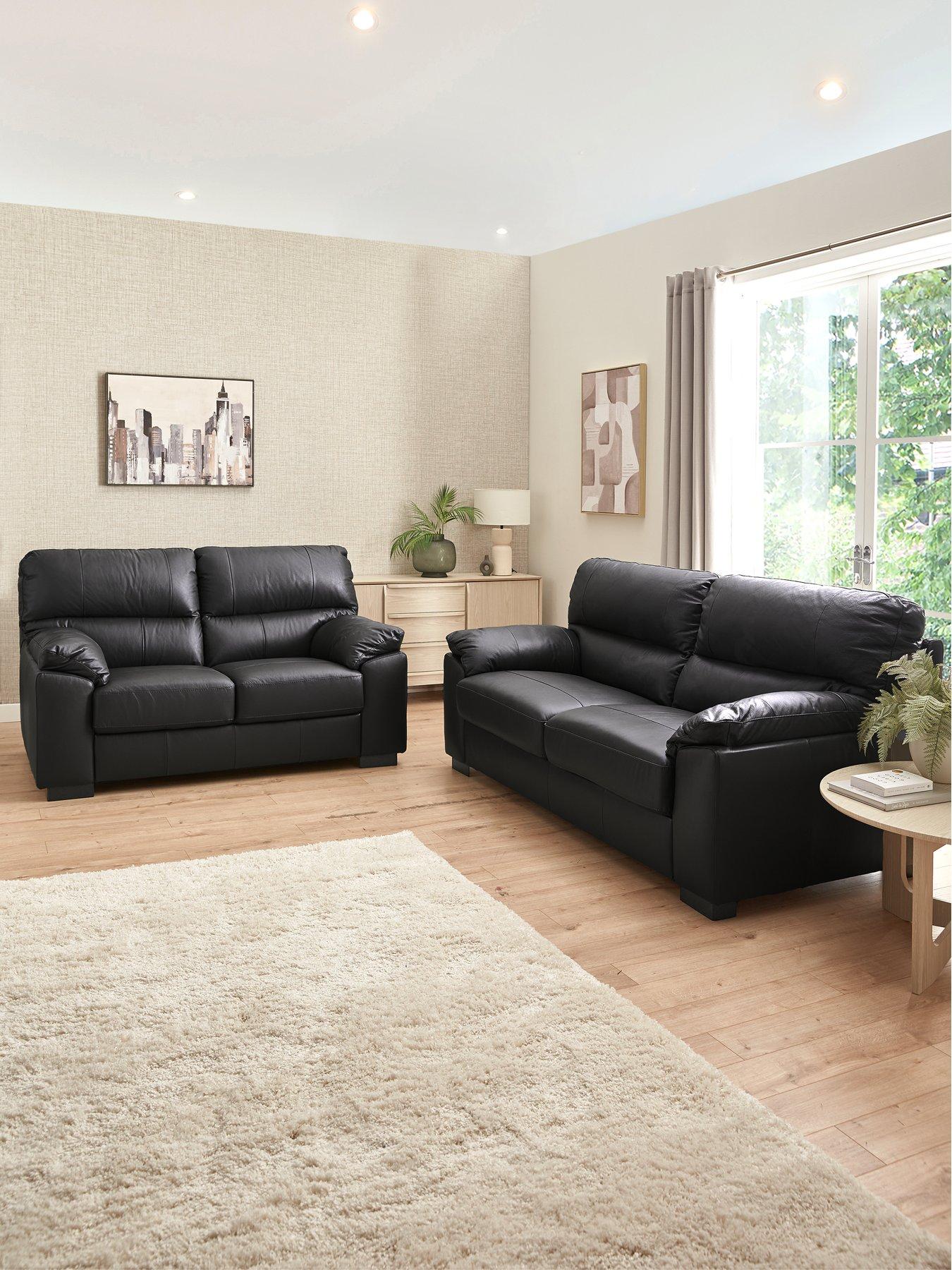 The Very Collection Ambrose 3 + 2 Seater Leather Sofa Set (Buy  &  SAVE!) - FSC® Certified