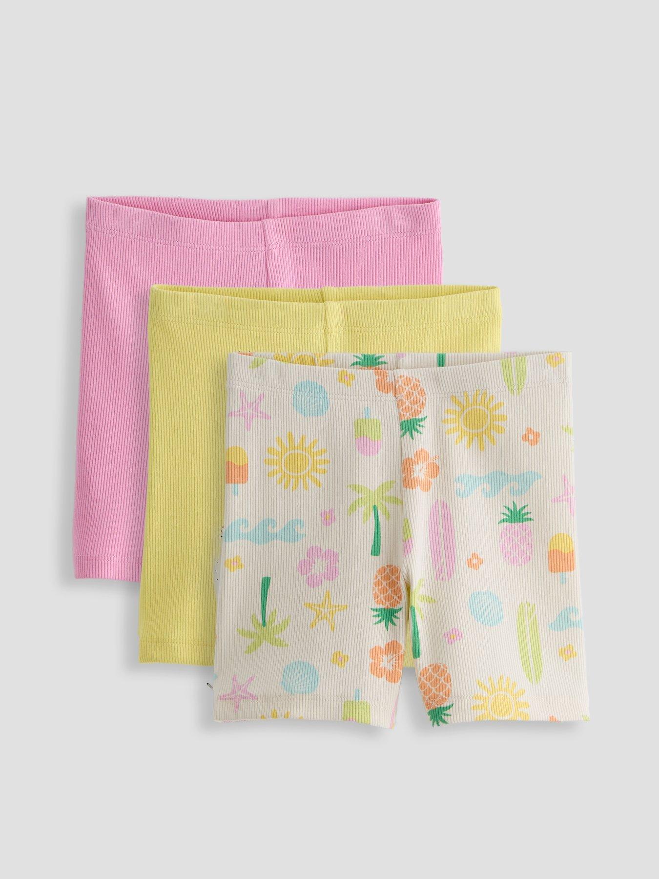 The Very Collection Girls 3 Pack Cycling Shorts - Multi