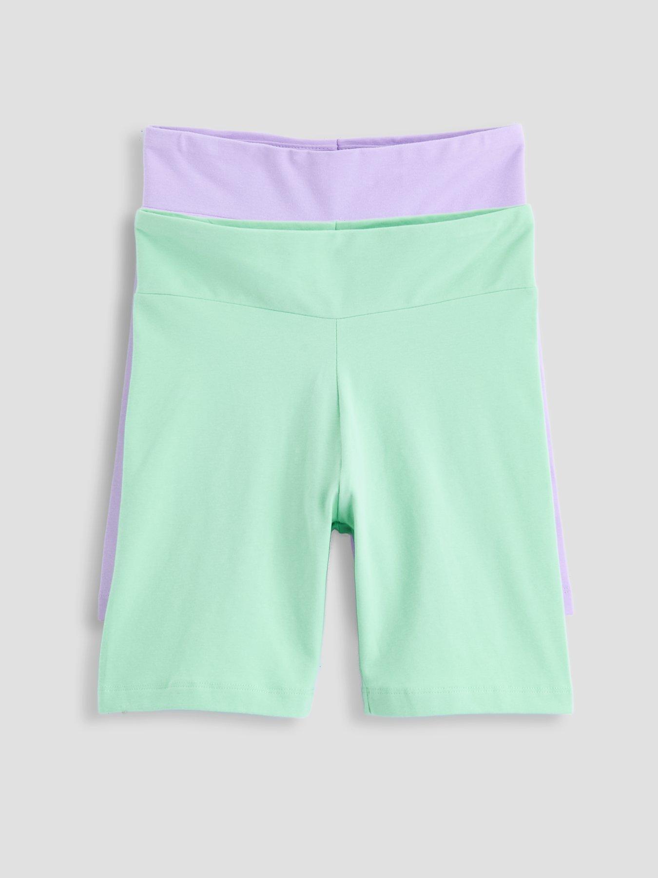The Very Collection Girls 2 Pack Deep Waistband Cycling Shorts - Multi