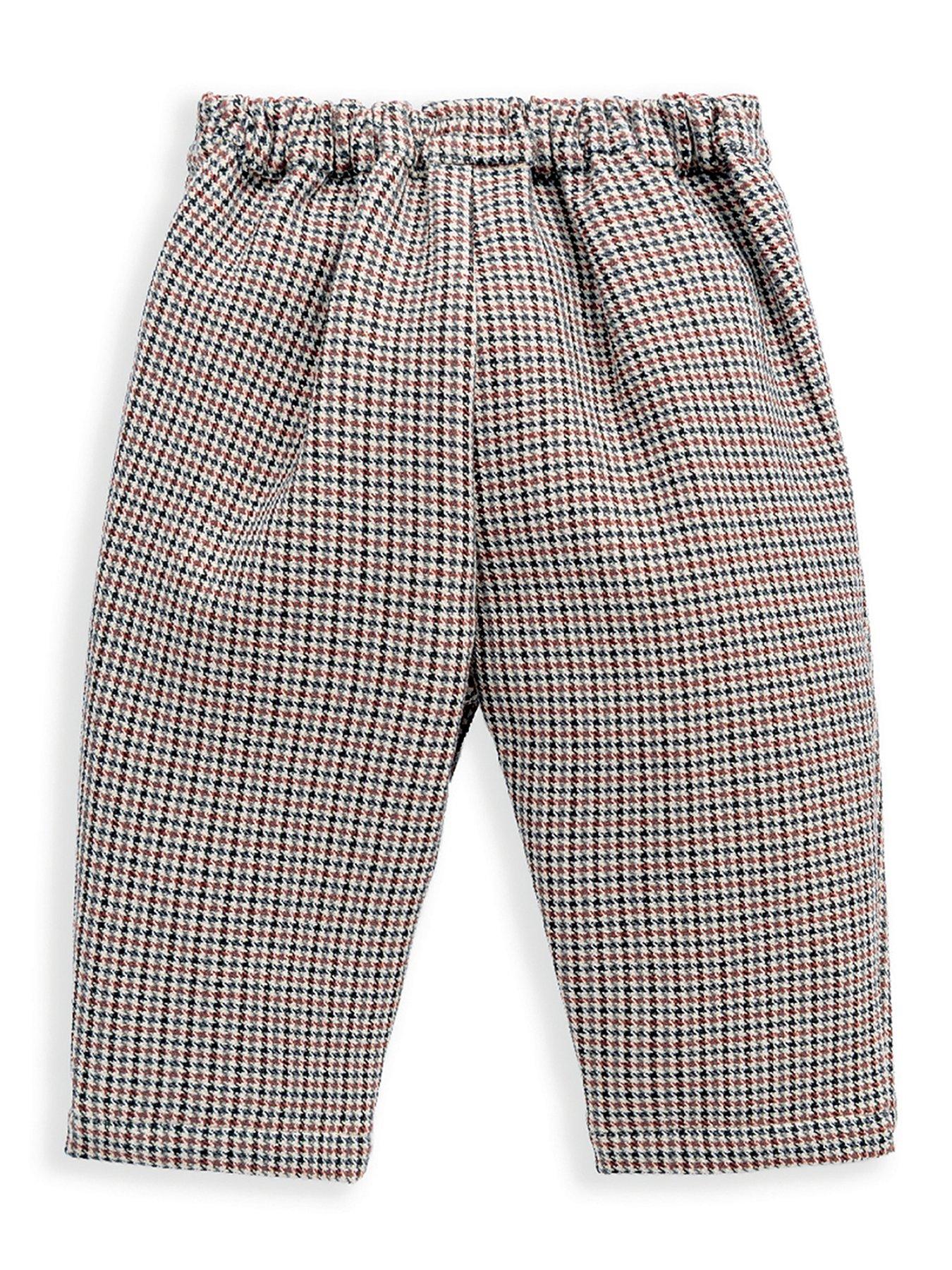 Image 2 of 3 of Mamas & Papas Baby Boys Smart Check Trousers - Grey