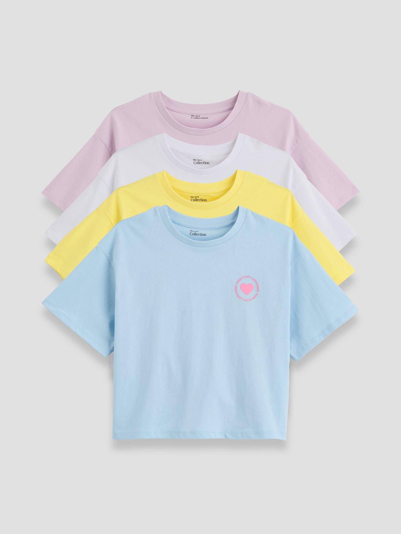 The Very Collection Girls 4 Pack T-shirts - Multi