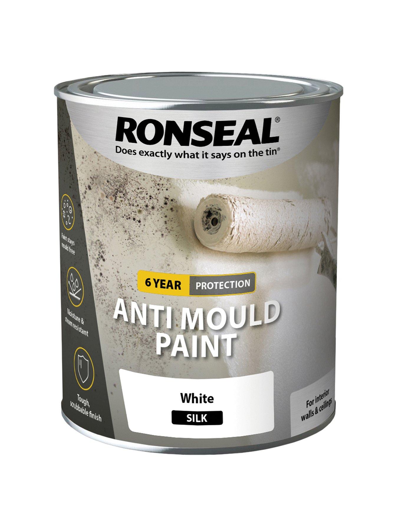 Ronseal 6 Year Anti Mould Paint White Silk 750ml