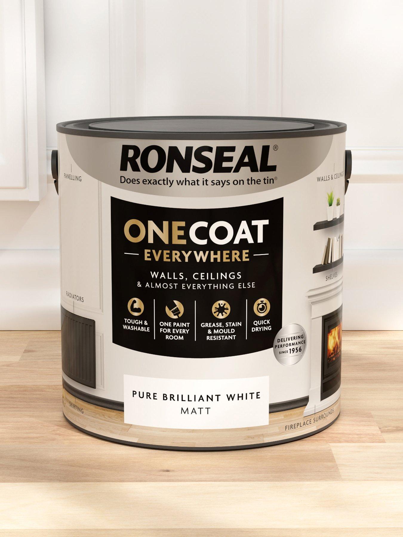  image of ronseal-one-coat-everywhere-interior-paint-pure-brilliant-white-matt-25-litre