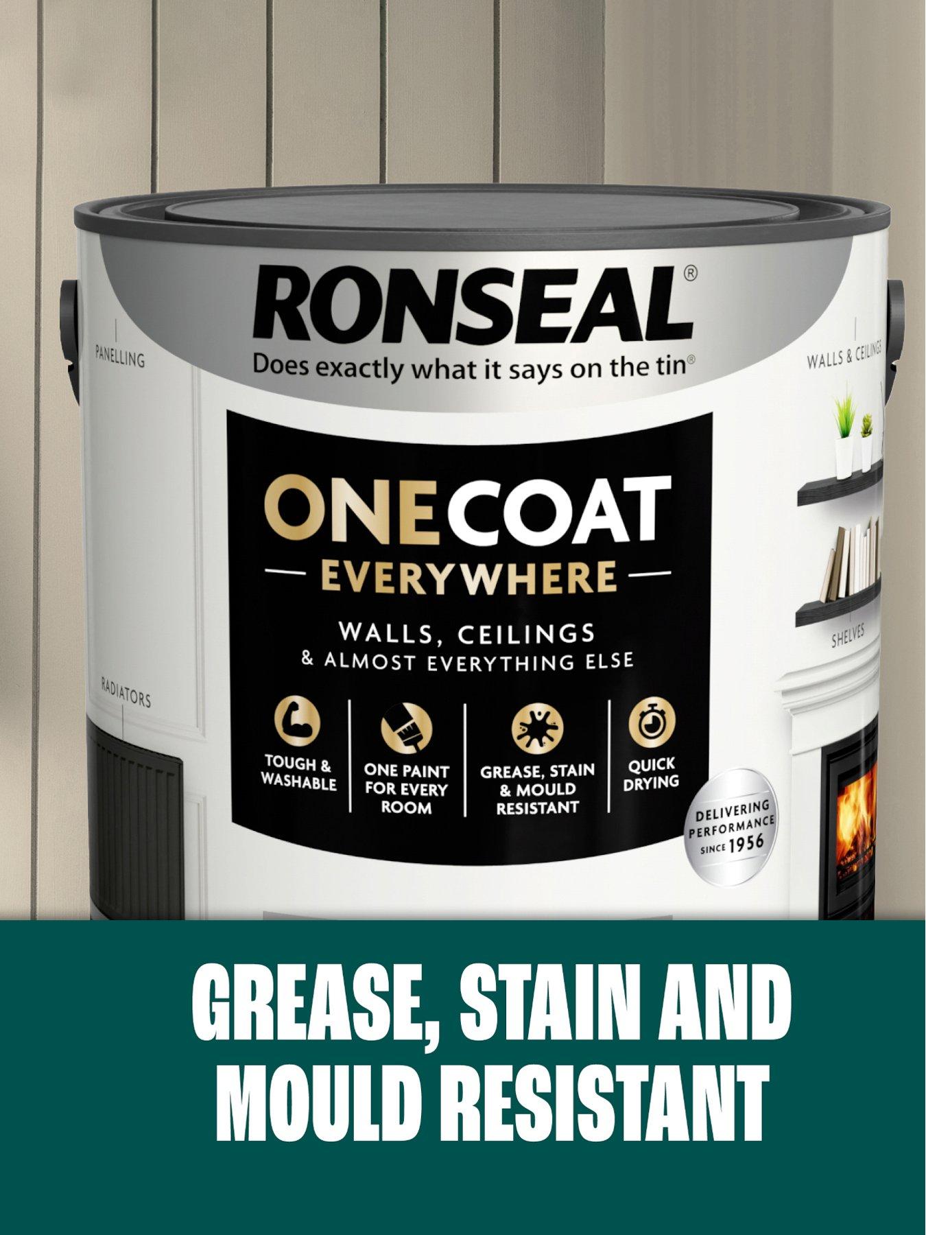 Image 4 of 7 of Ronseal One Coat Everywhere Interior Paint Pure Brilliant White Matt 5 Litre